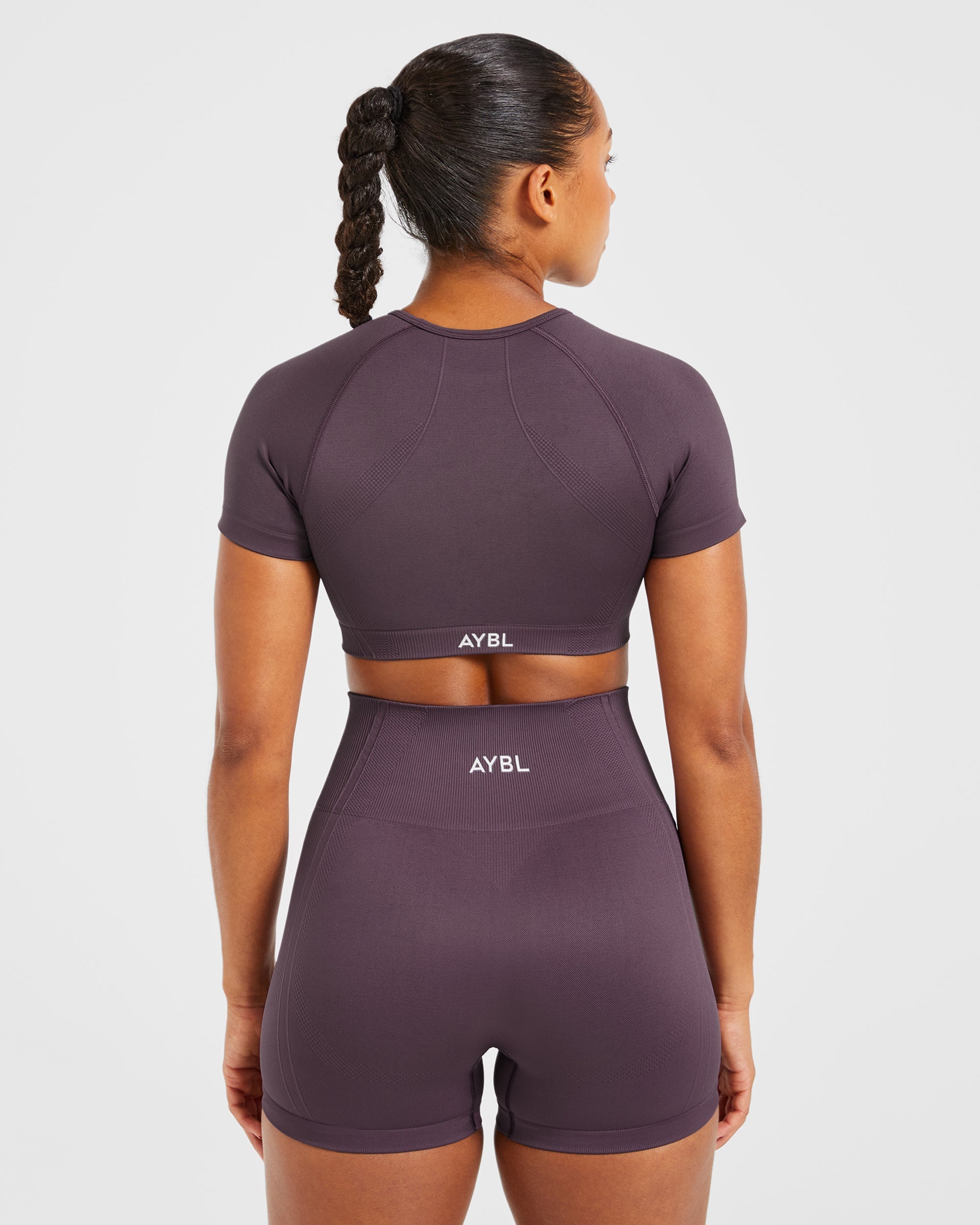 Crop Top Senza Cuciture Balance V3 - Viola
