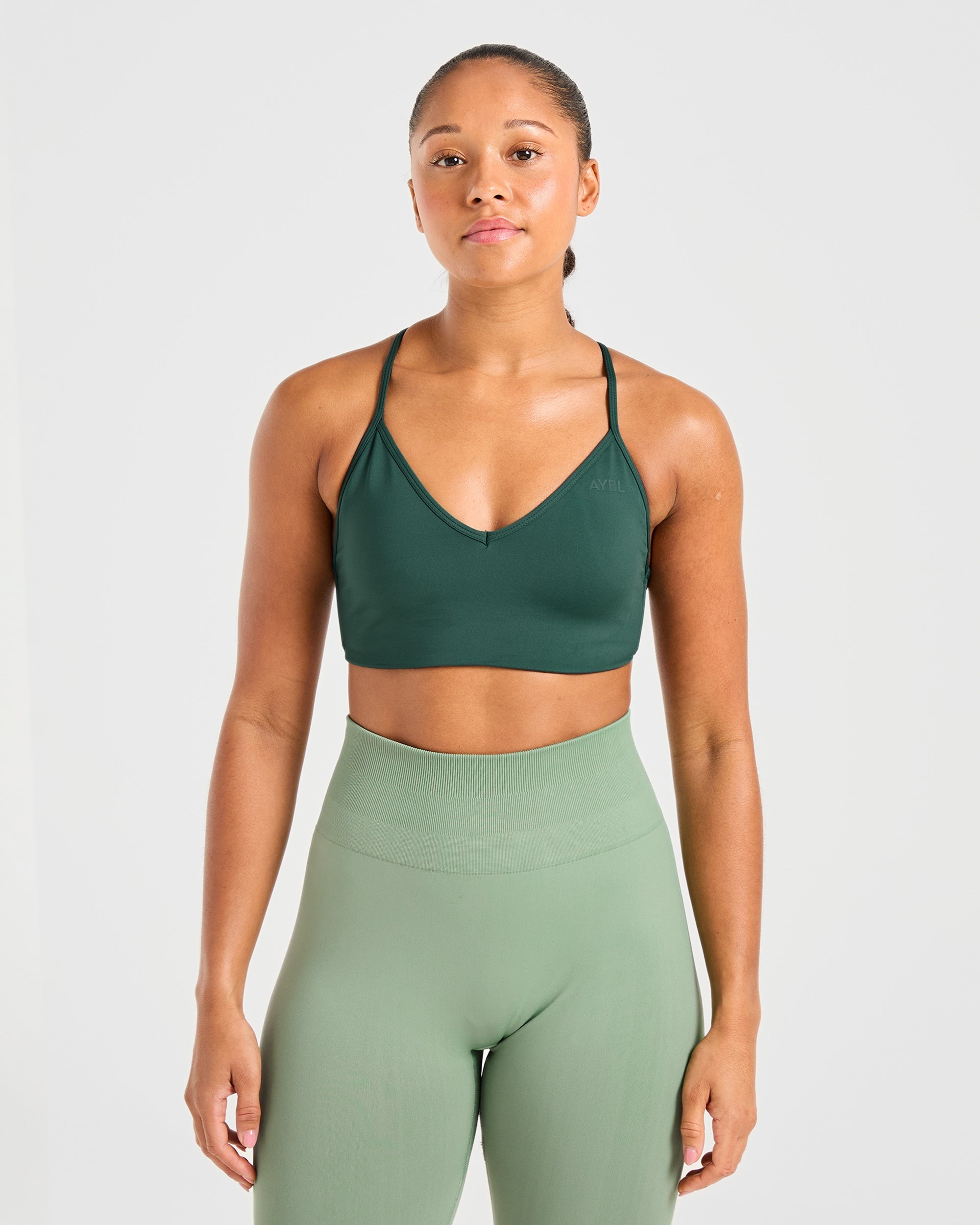 Sports Bra Crossback Essenziale - Verde Scuro