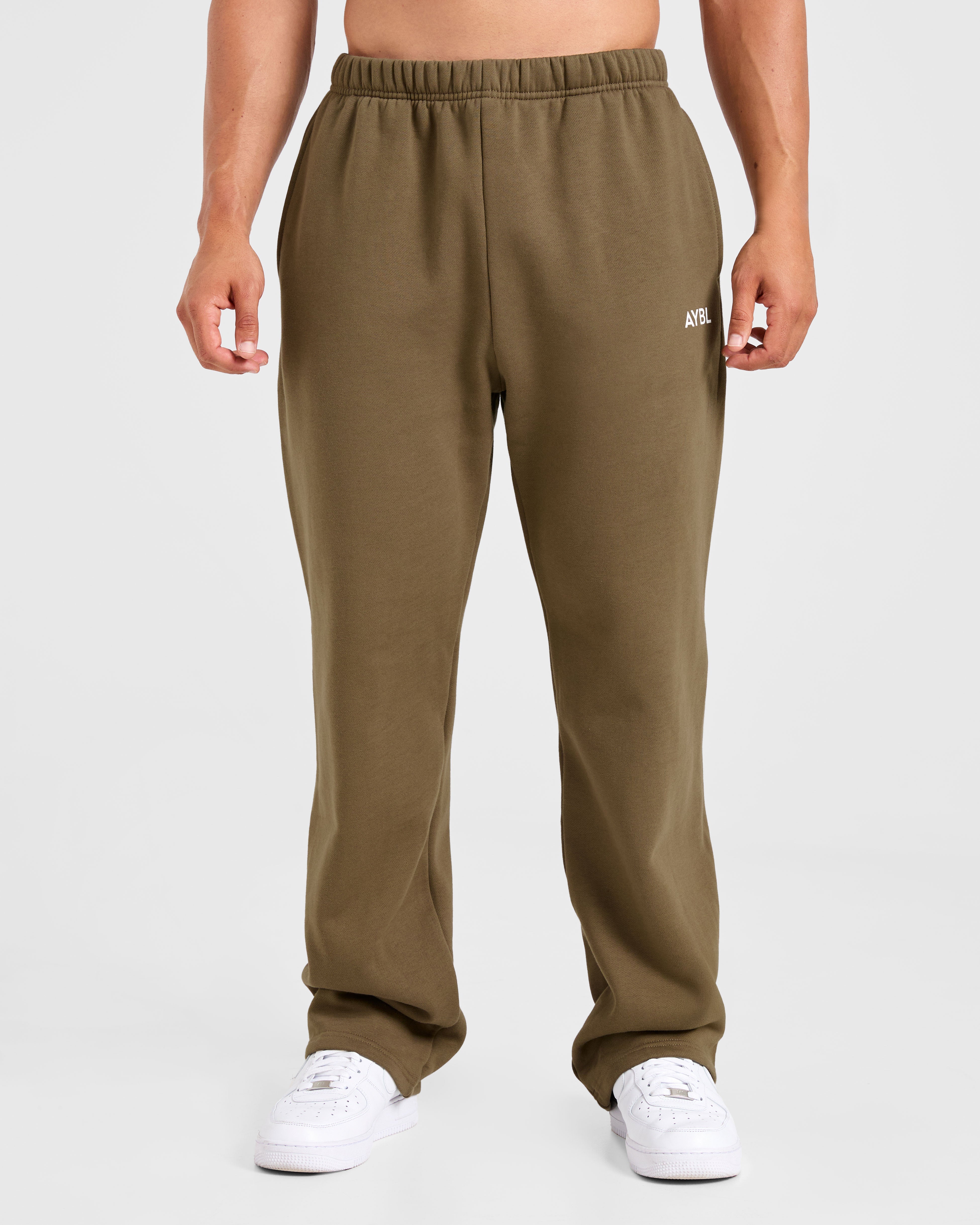 Pantaloncini Larghi in Stile Dritto Essenziali - Verde Oliva
