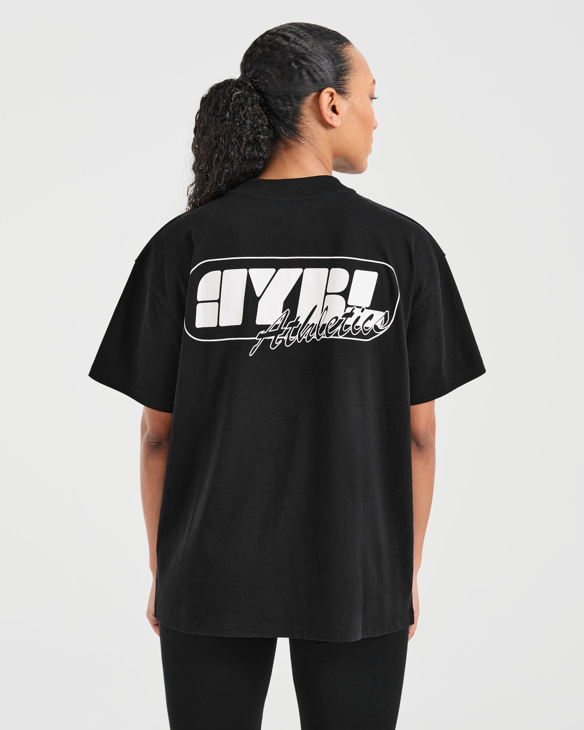 T-shirt Oversized Retro Athletics - Nero