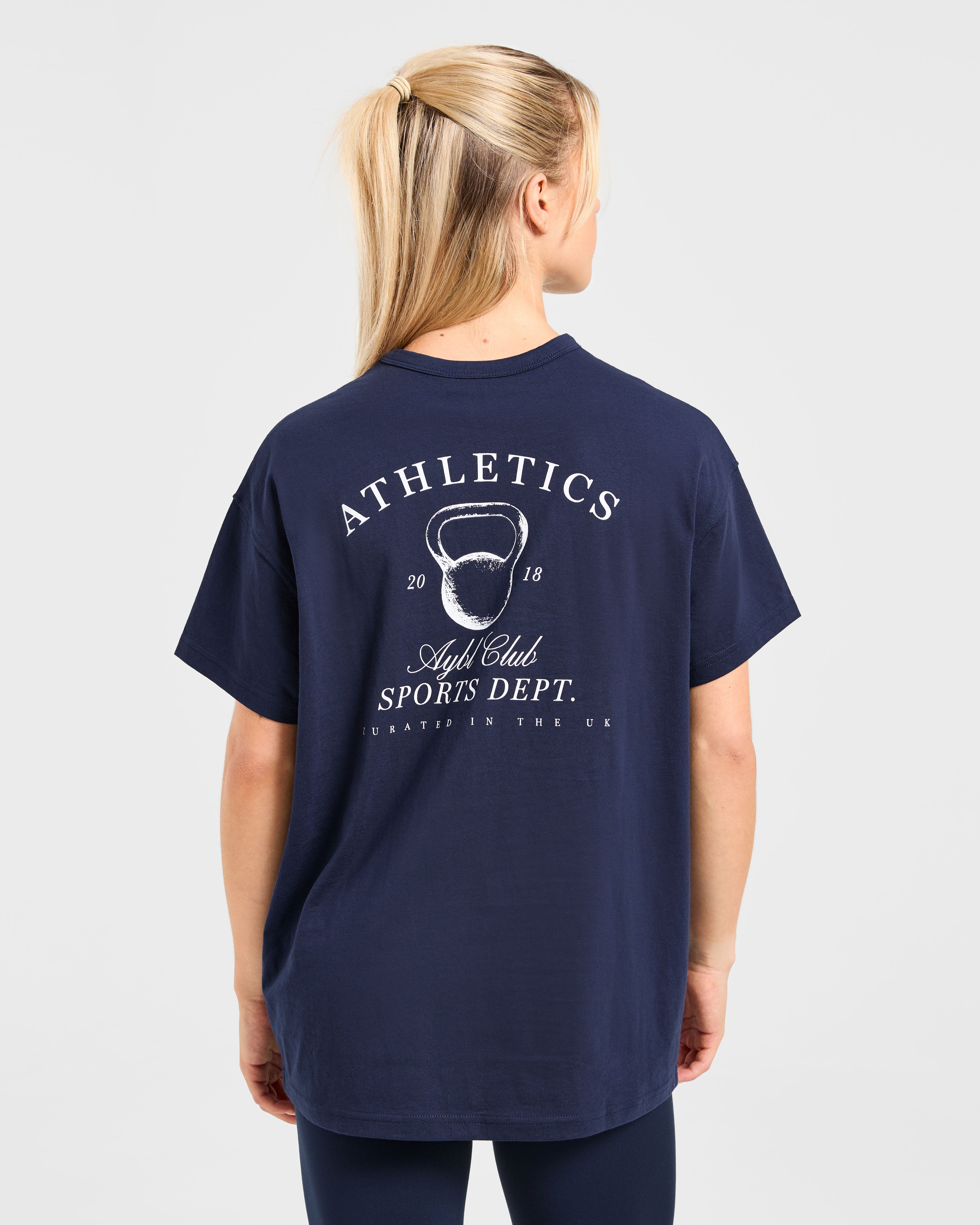 T-shirt Oversized Sport Dept Atletica – Blu Navy T-shirt Oversized Sport Dept Atletica - Blu Navy