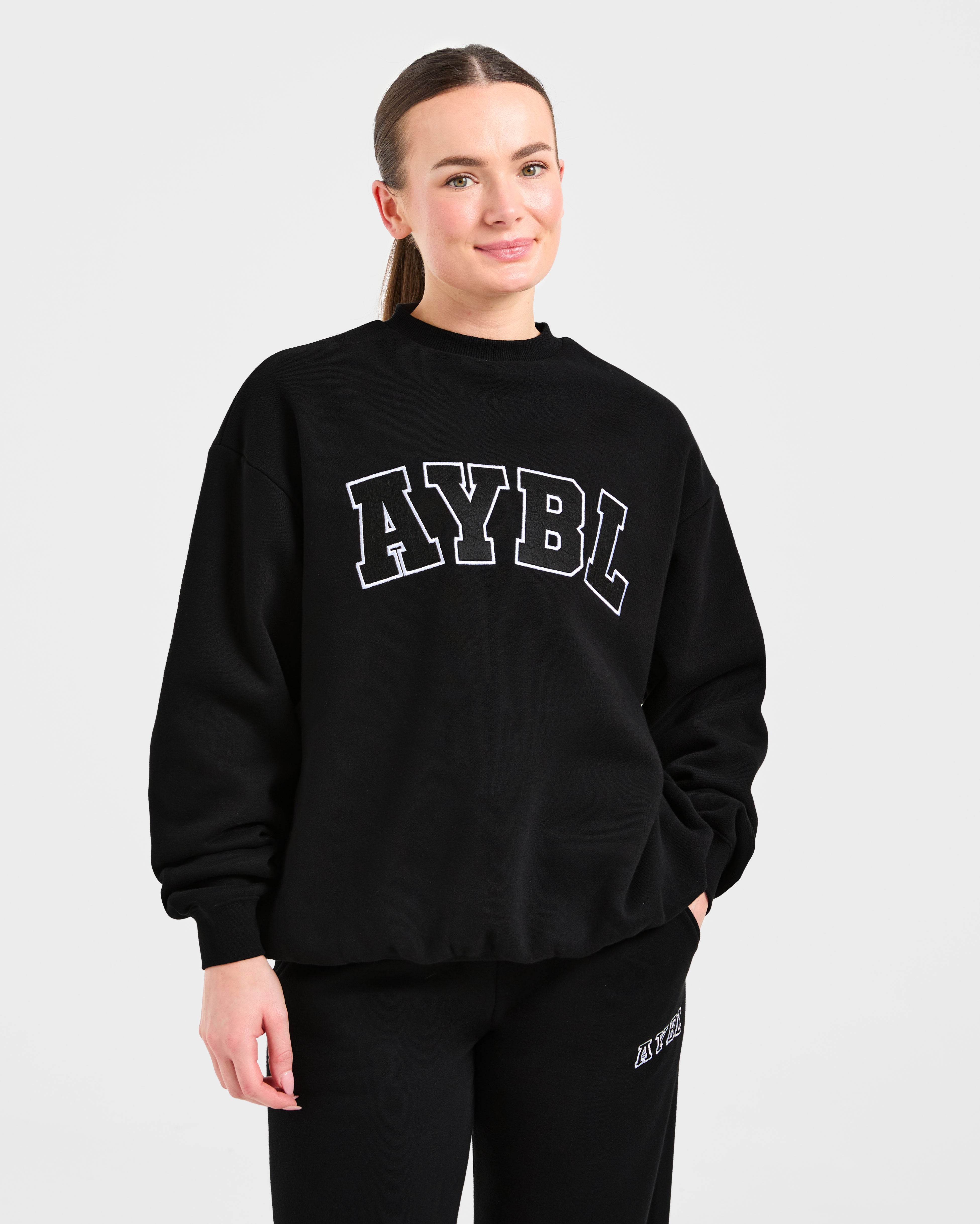 Felpa Oversized Varsity 2.0 - Nero