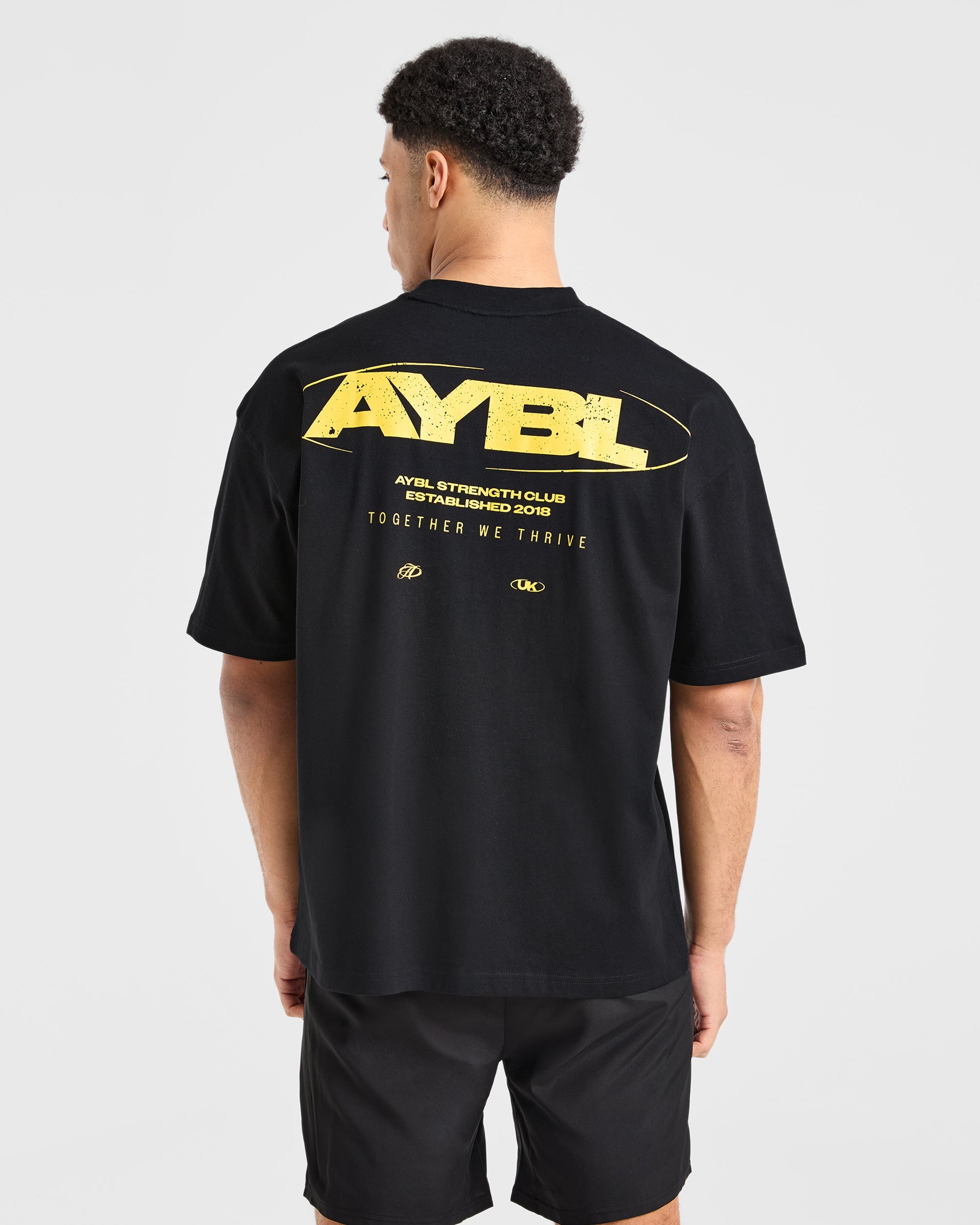 T-Shirt Oversized Orbit - Nero/Giallo