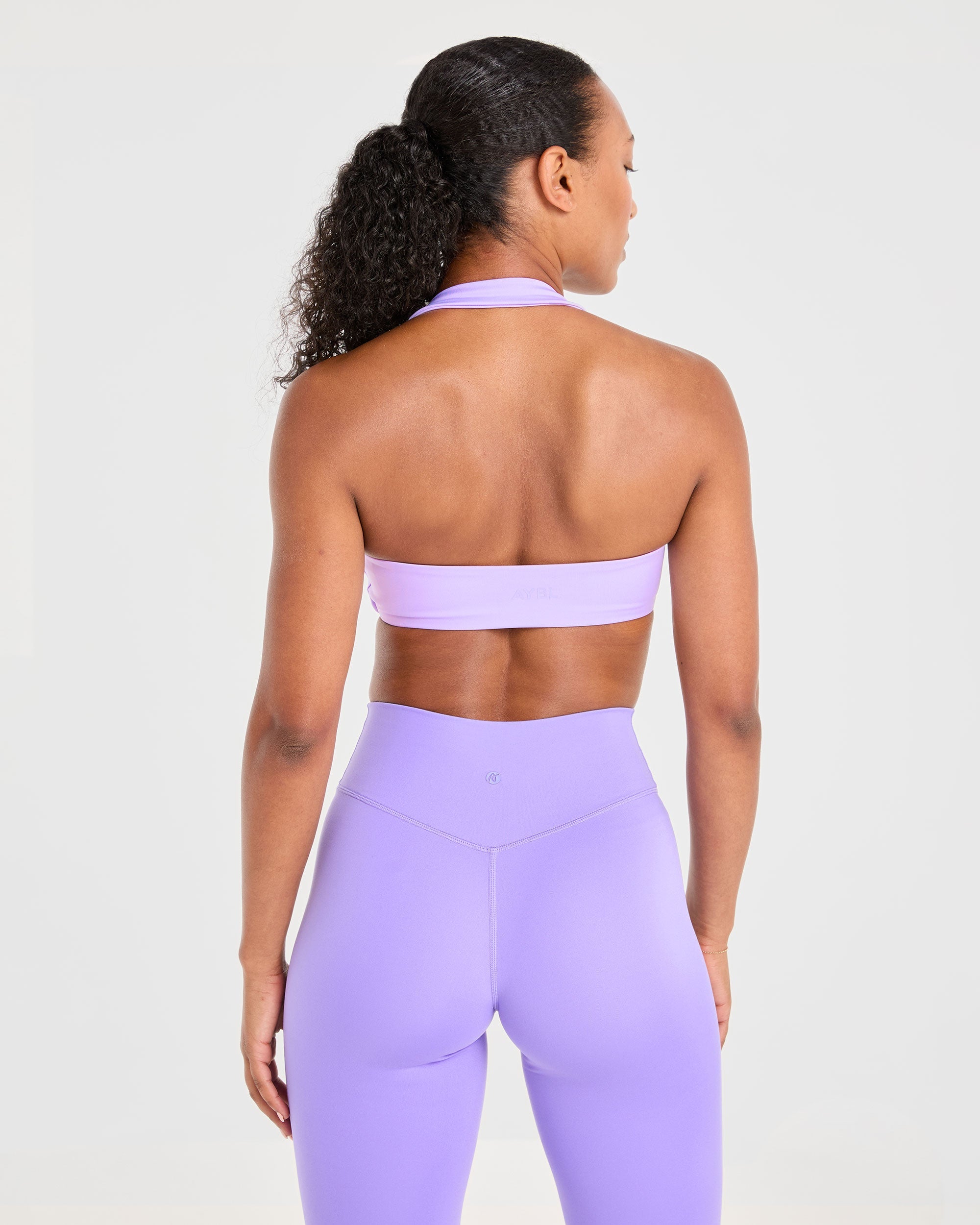 Sports Bra Essenziale a Spalline - Viola Pastello