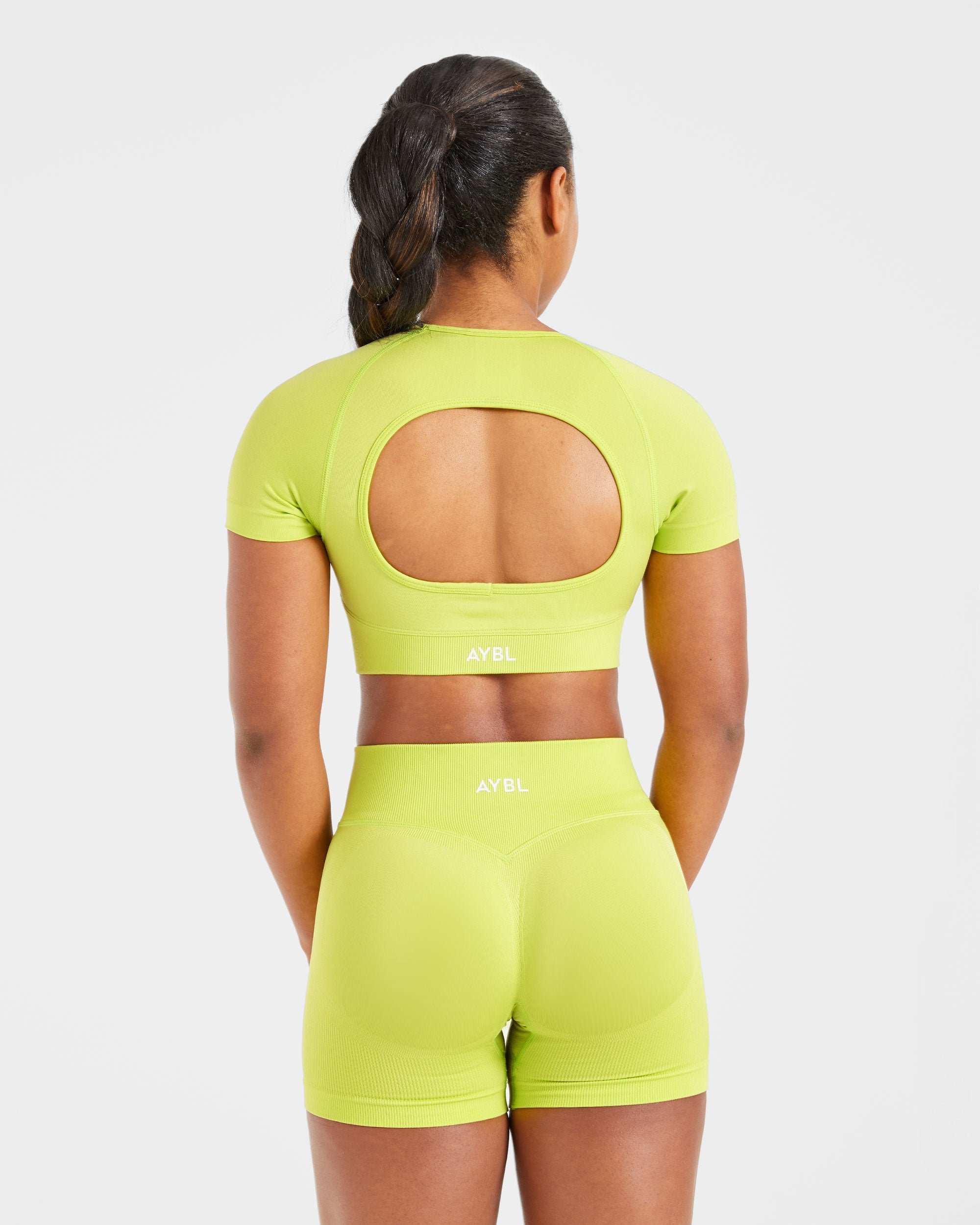 Adapt Crop Top Senza Cuciture - Verde Lime