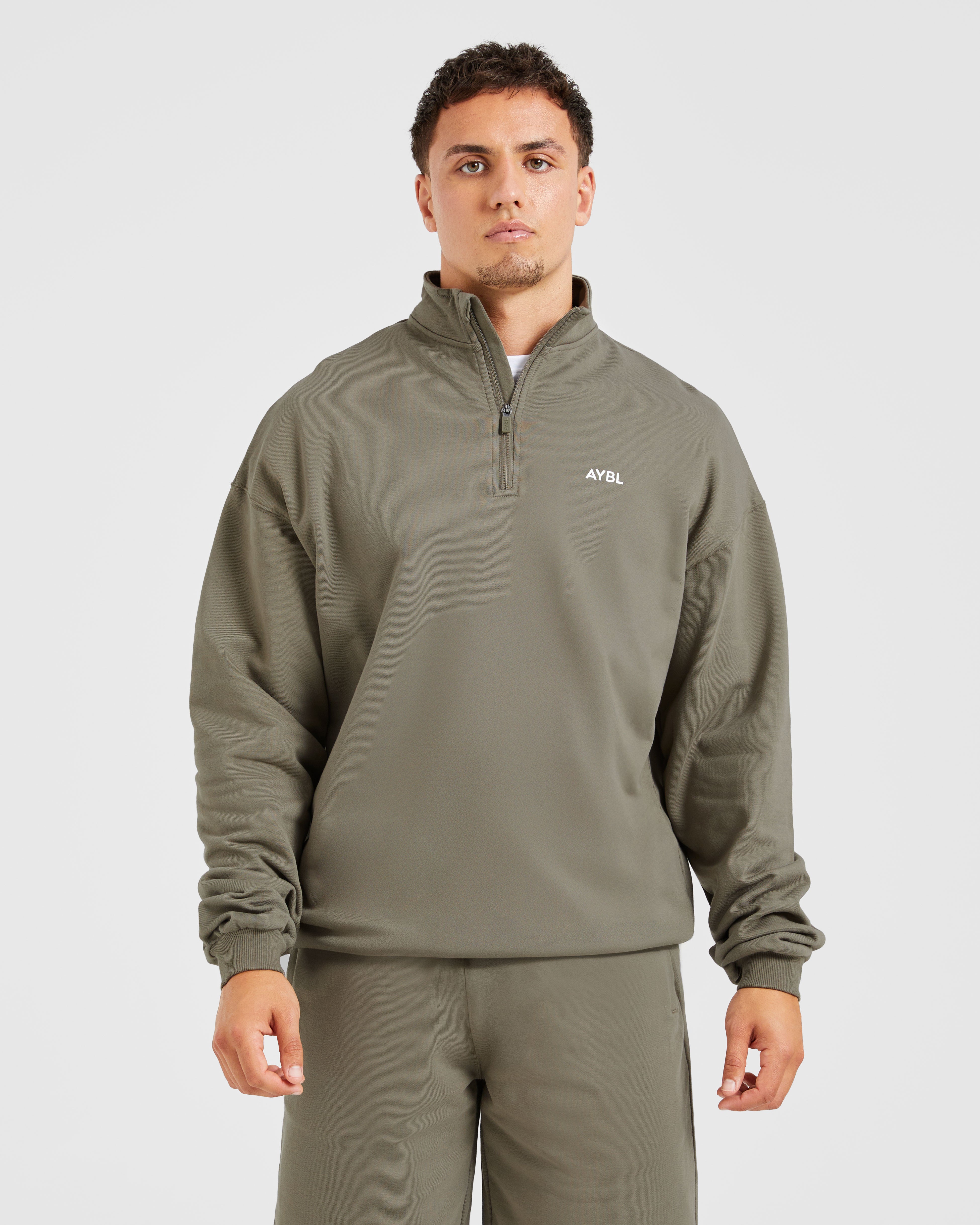 Rebound 1/4 Zip Pullover - Olive Dusco