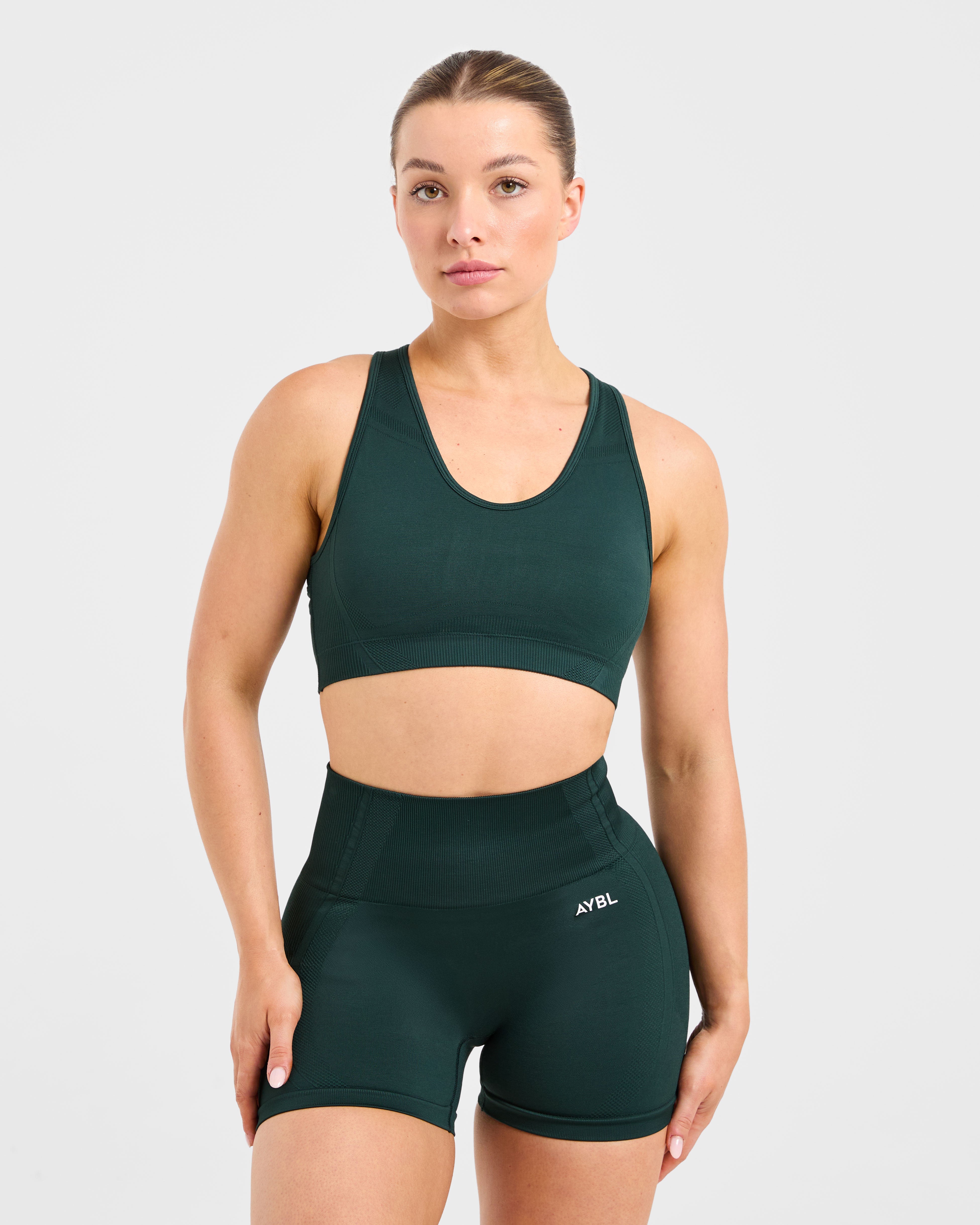 Sports Bra Senza Cuciture Balance V3 – Verde Scuro Sports Bra Senza Cuciture Balance V3 - Verde Scuro