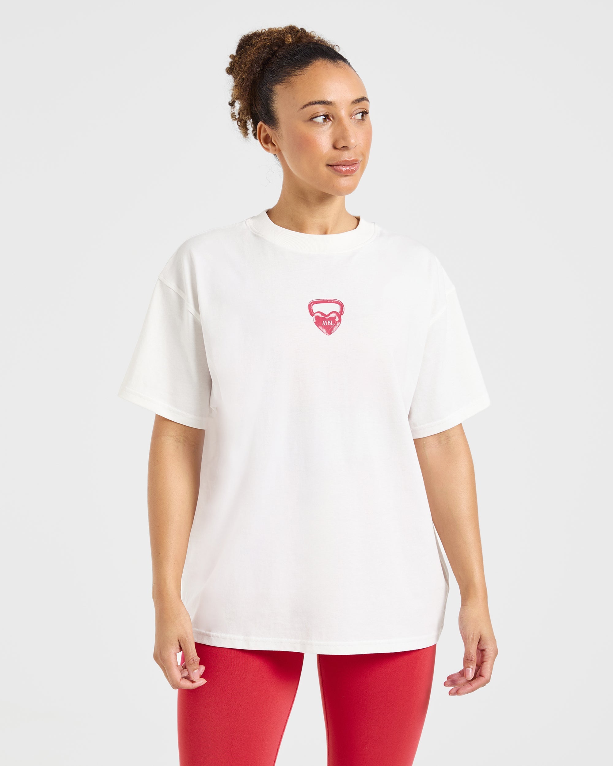 T-shirt oversize Lift Love AYBL - Bianco