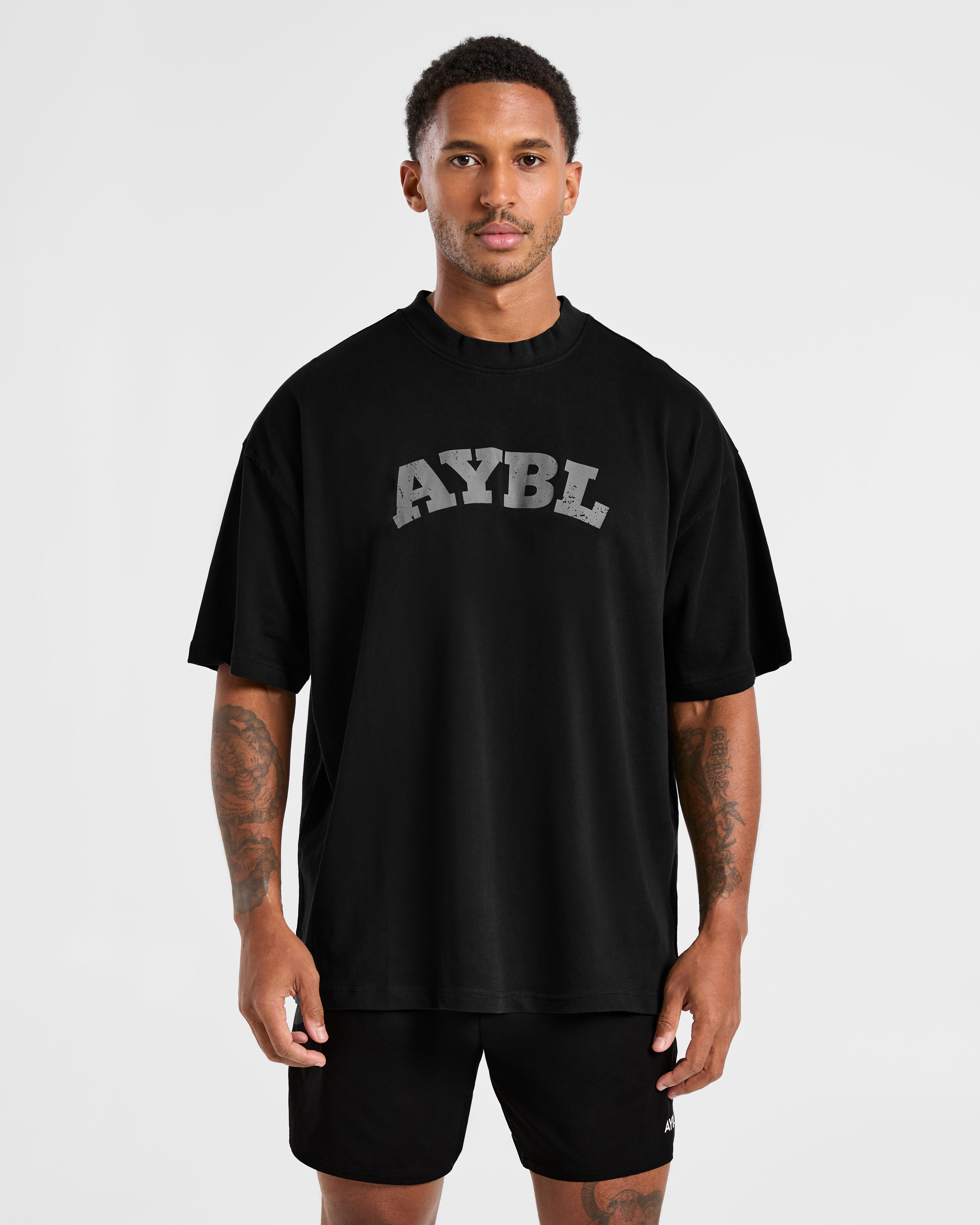 T-Shirt Oversized Elite - Nero/Grigio Scuro