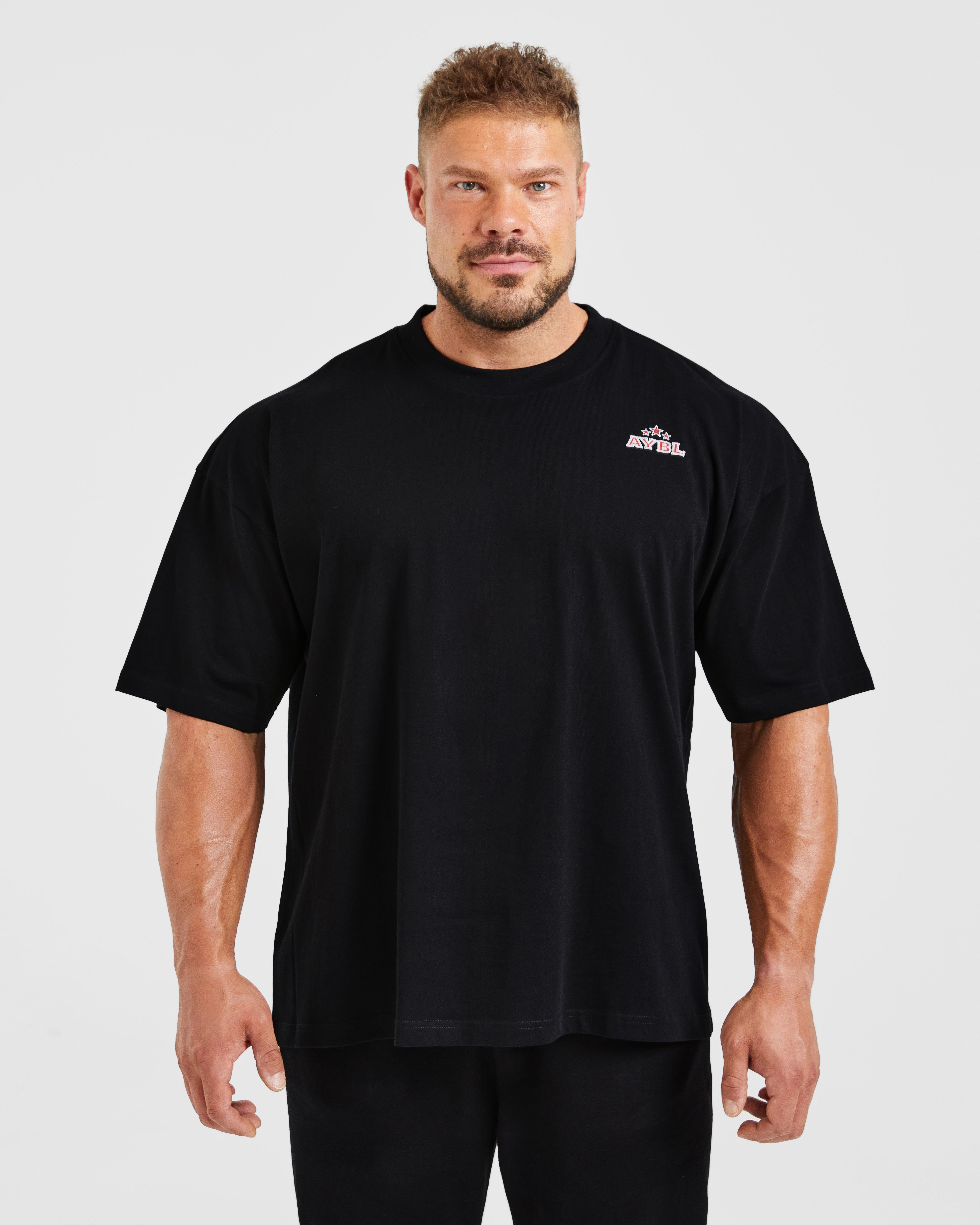 Wesley Vissers X Body Building Essentials T-shirt Oversize - Nero/Rosso