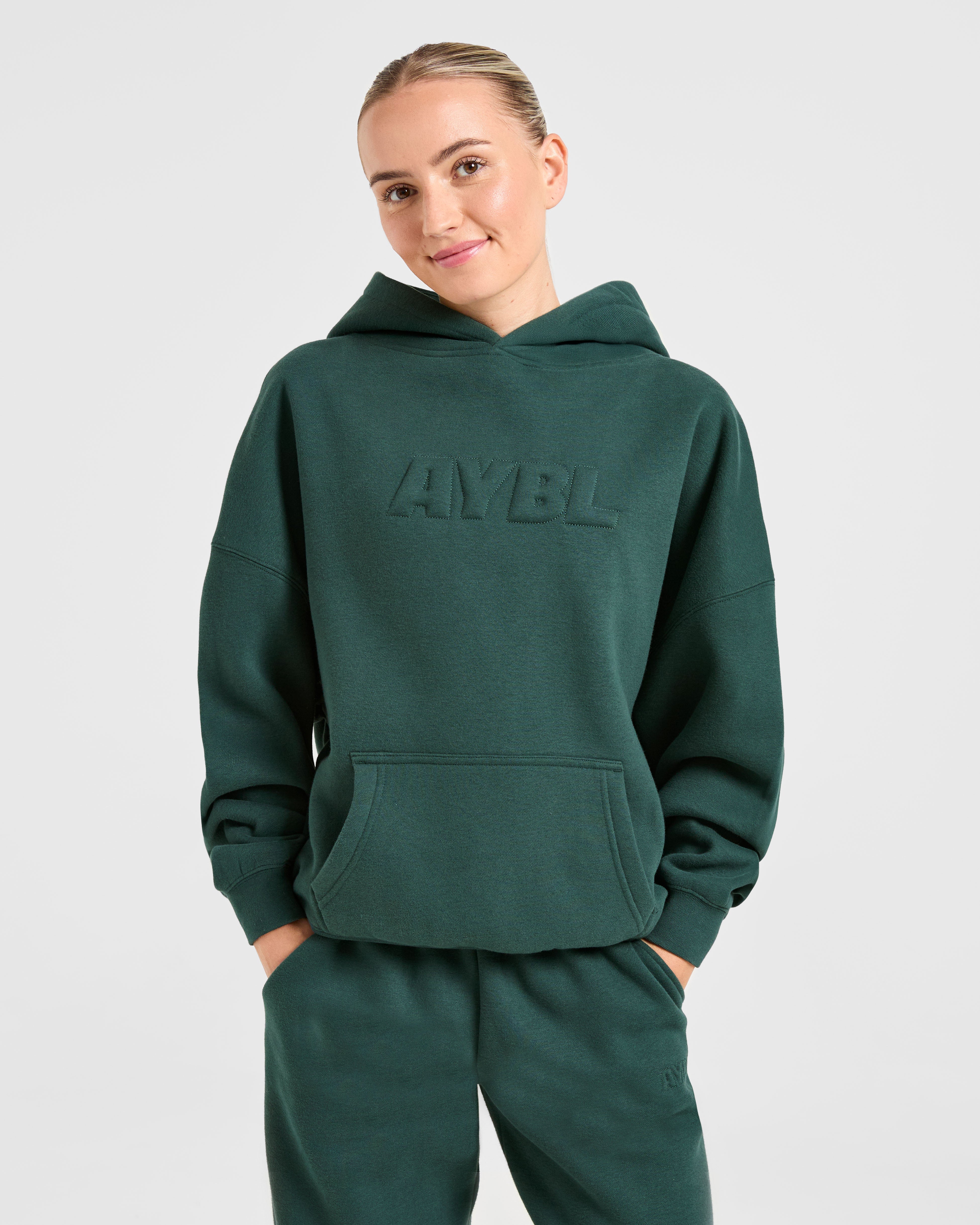 Giacca Felpata Classica Oversized - Verde Pino
