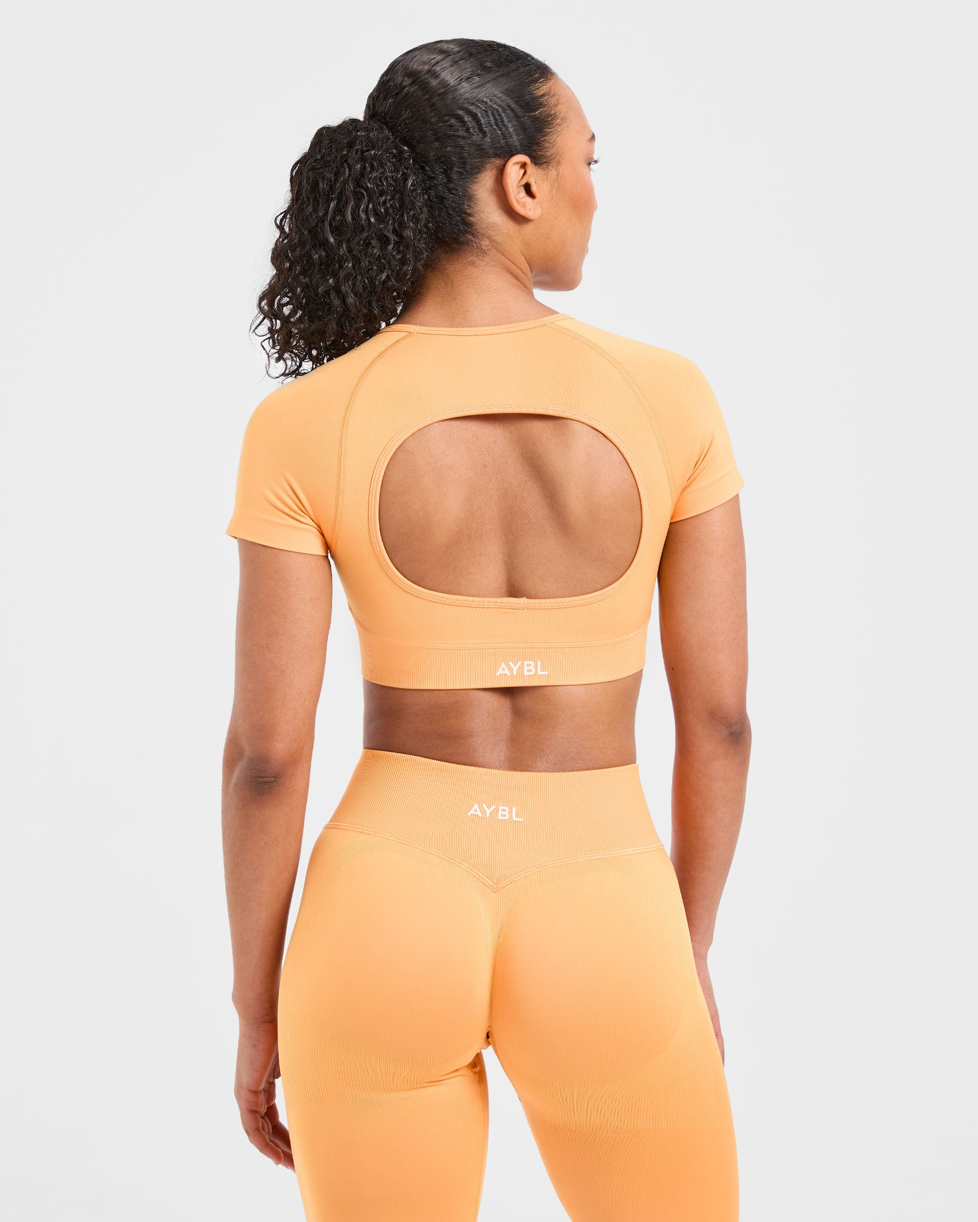Adapt Crop Top Senza Cuciture - Arancione Vivace