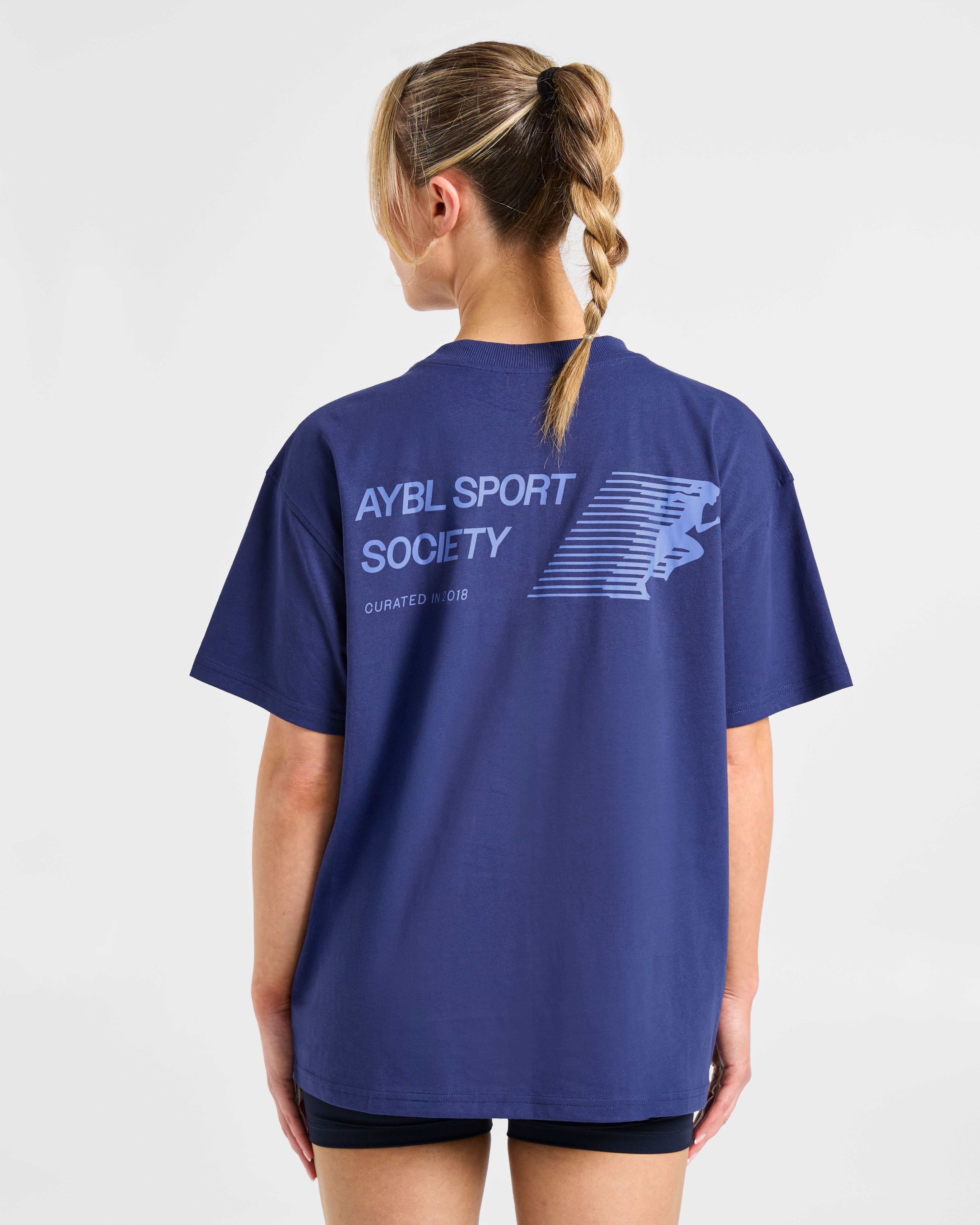 T-shirt oversize Sport Society – Navy spento T-shirt oversize Sport Society - Navy spento