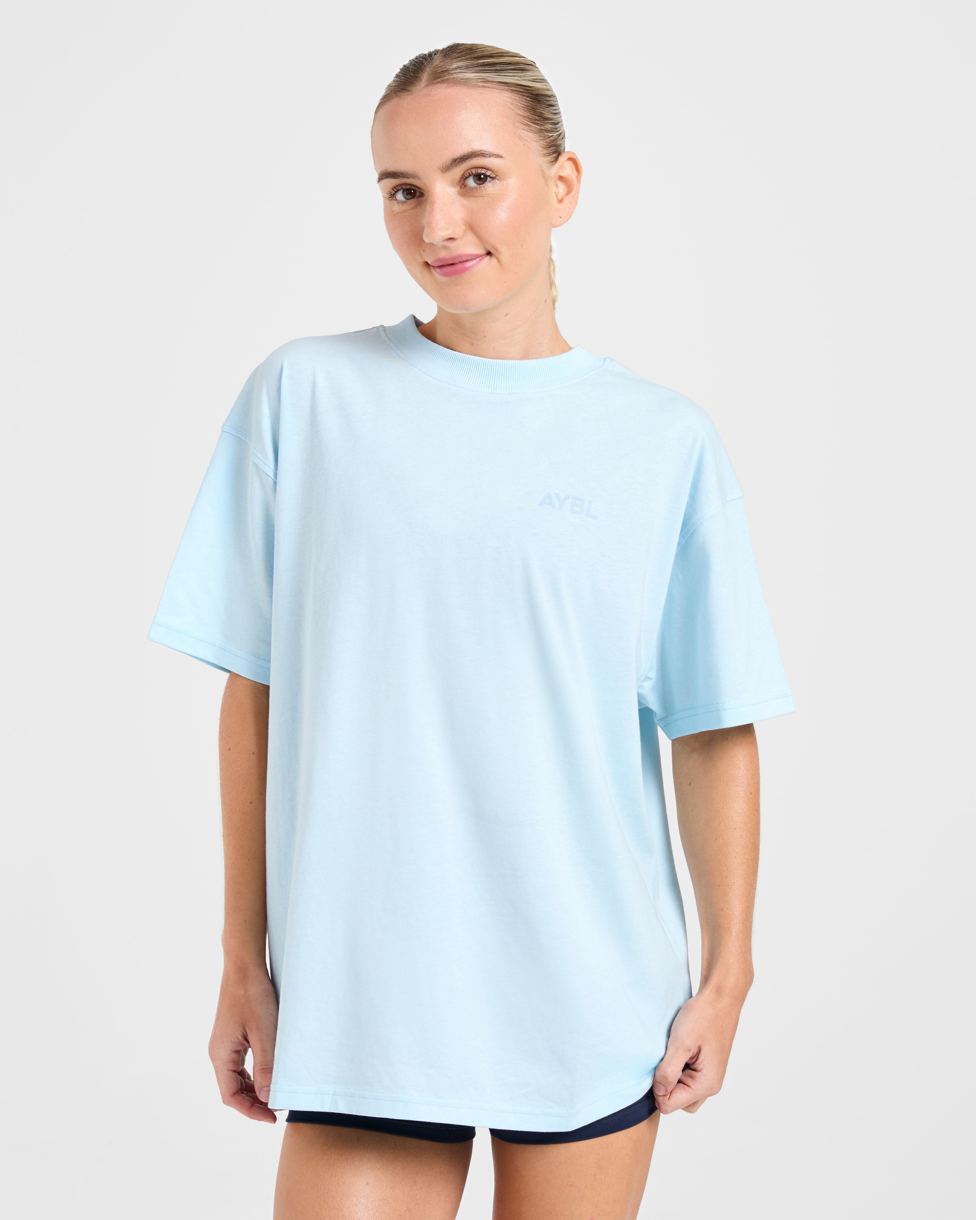 T-shirt oversize con grafica Lift - Baby Blue