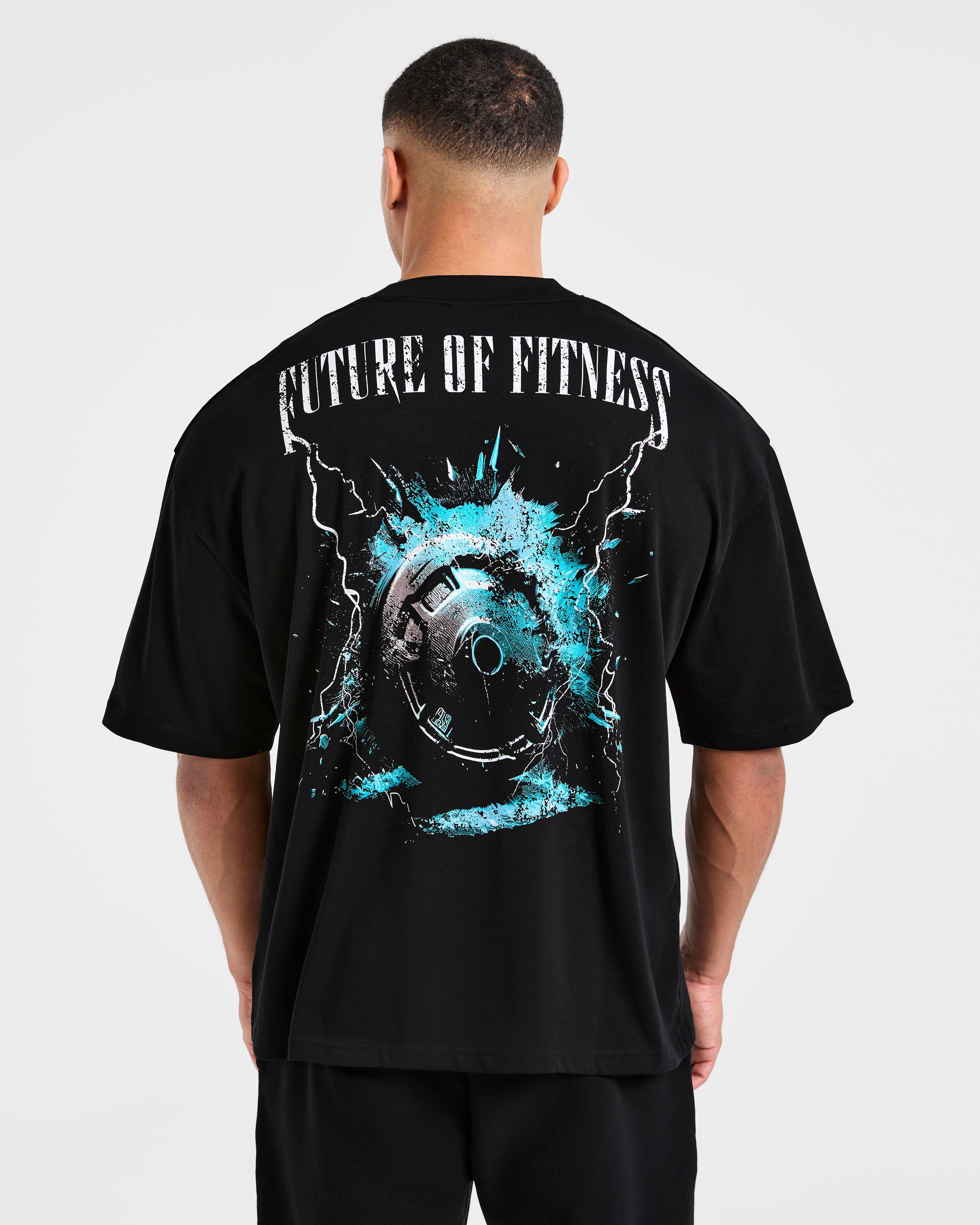 T-shirt Oversized Breaking Weights - Nero
