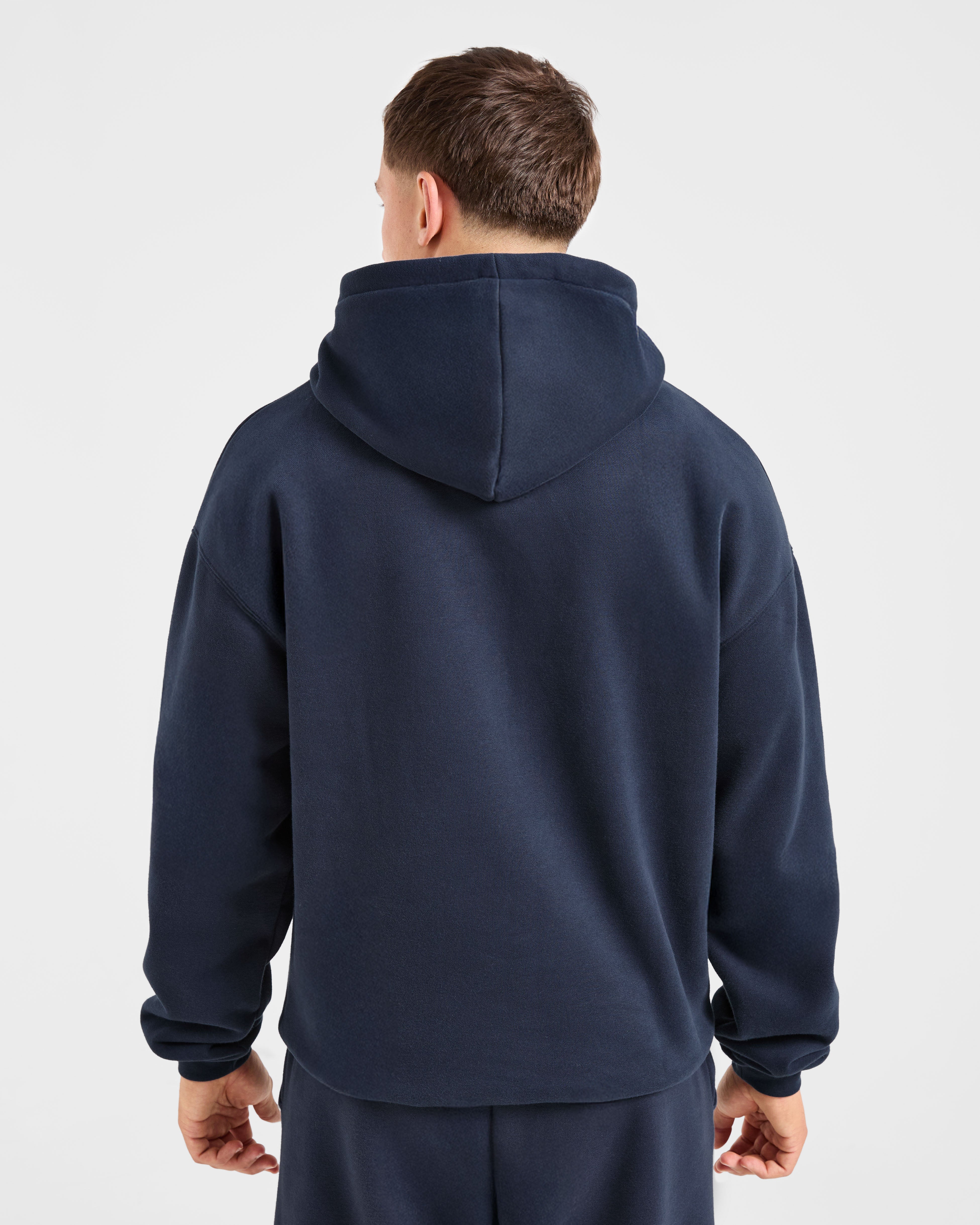 Academy Oversized Hoodie - Blu Navy