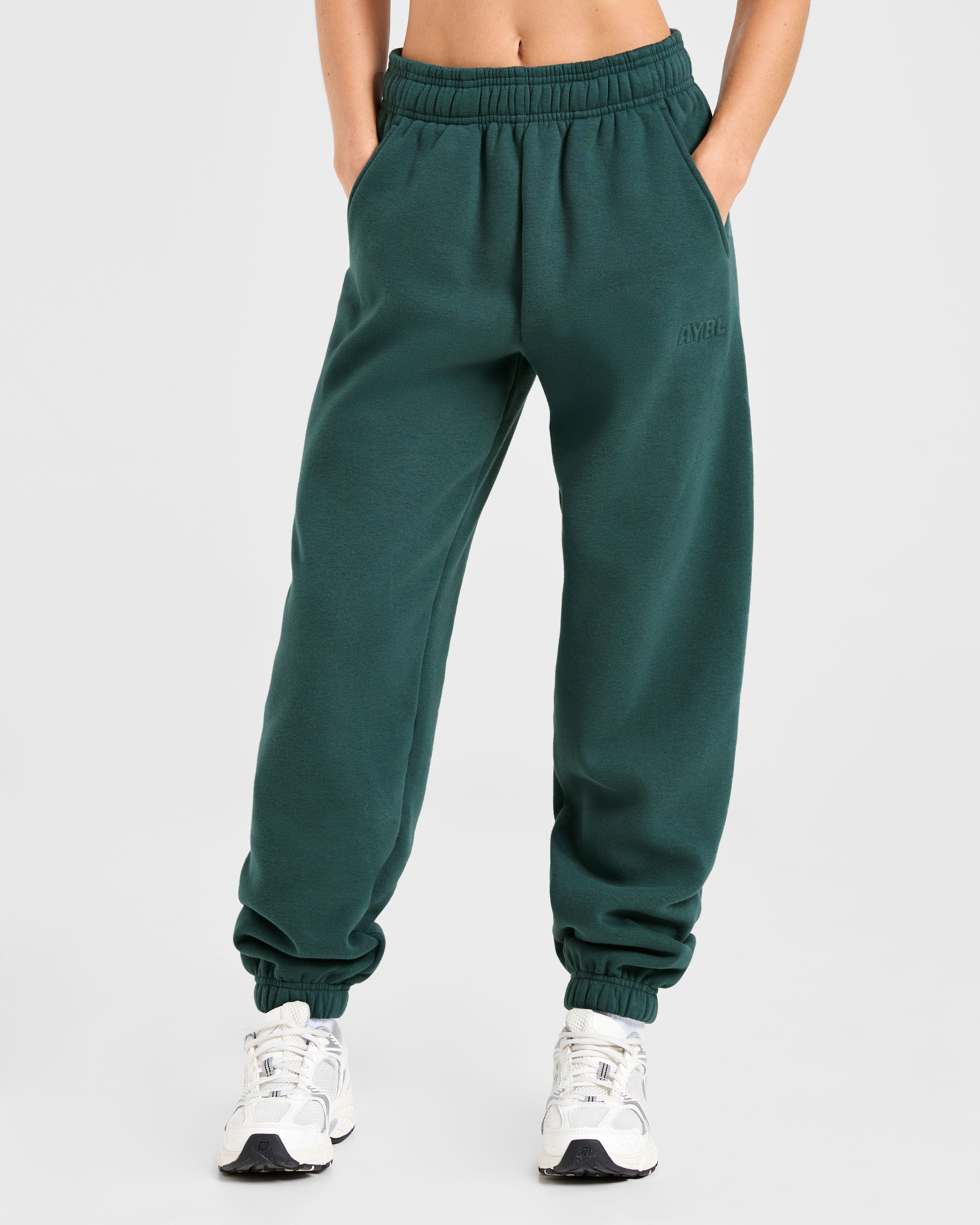Pantaloncini Larghi Classici in Felpa - Verde Pino