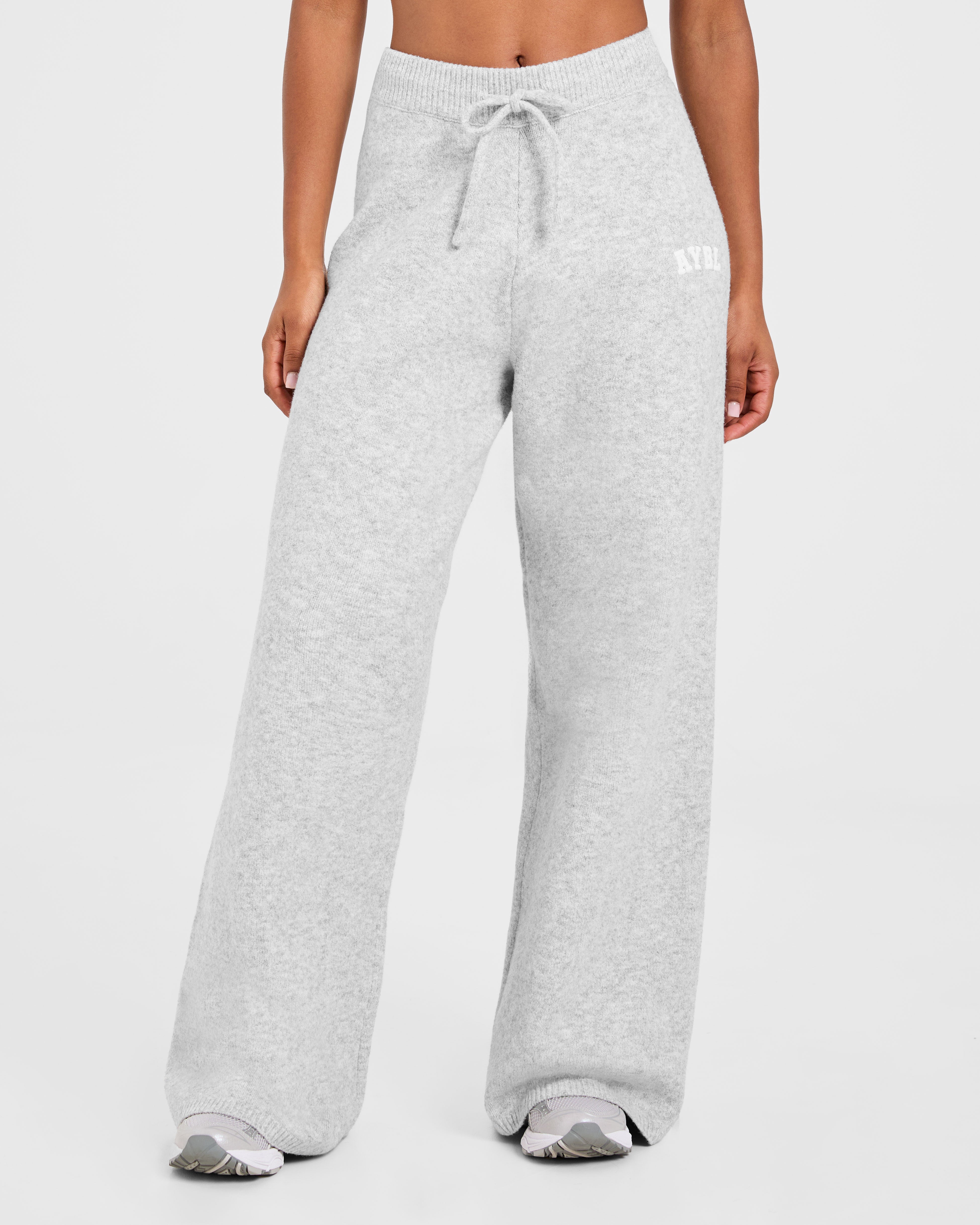 Pantaloncini Larghi in Maglia Varsity - Grigio Mélange
