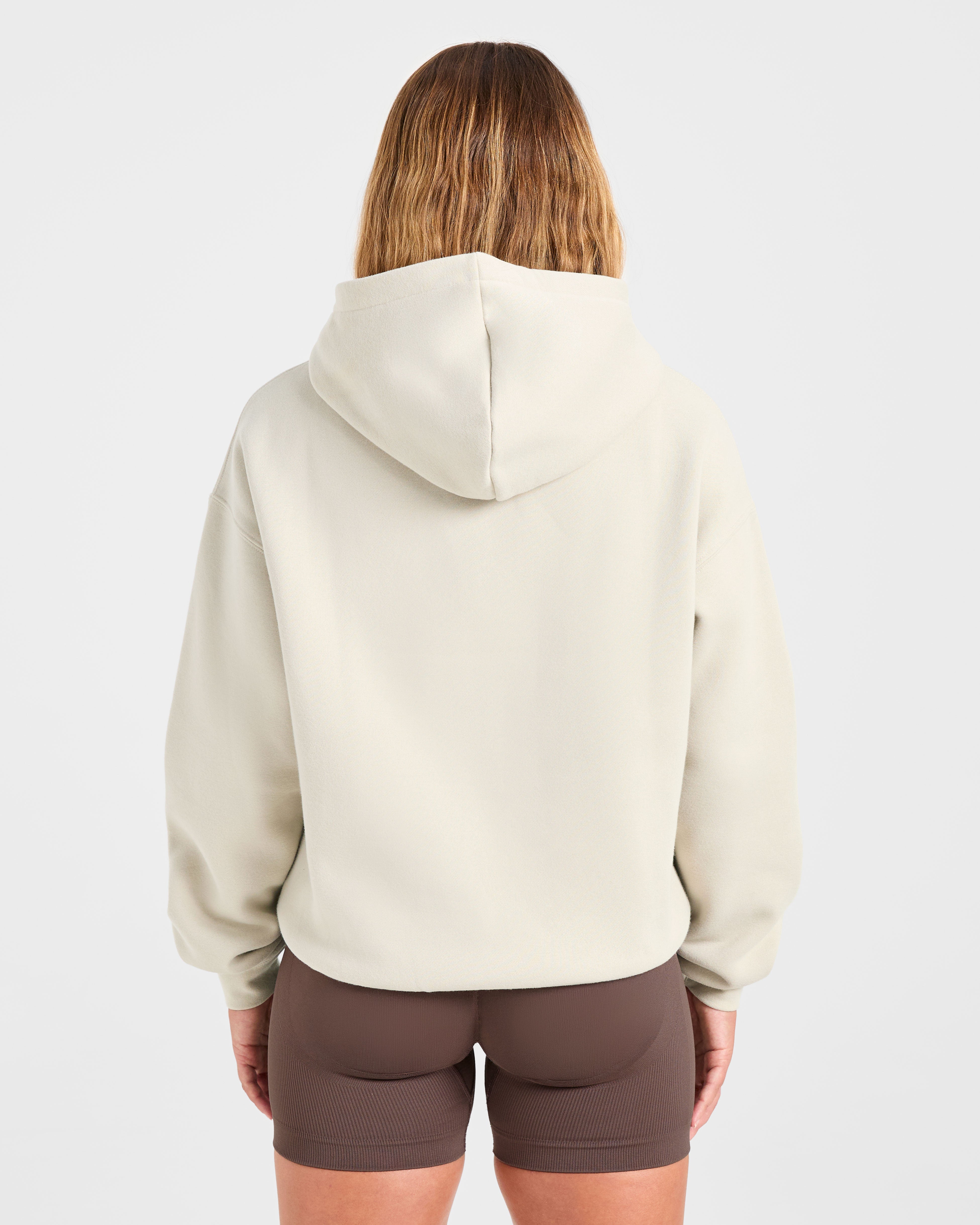 Felpa Oversized con Applique Athletics - Sabbia