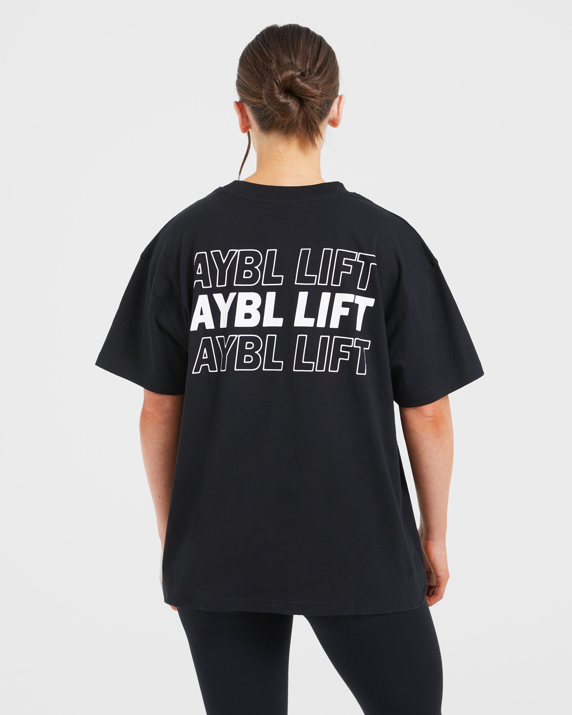 AYBL Lift Italic T-Shirt Oversized - Nero