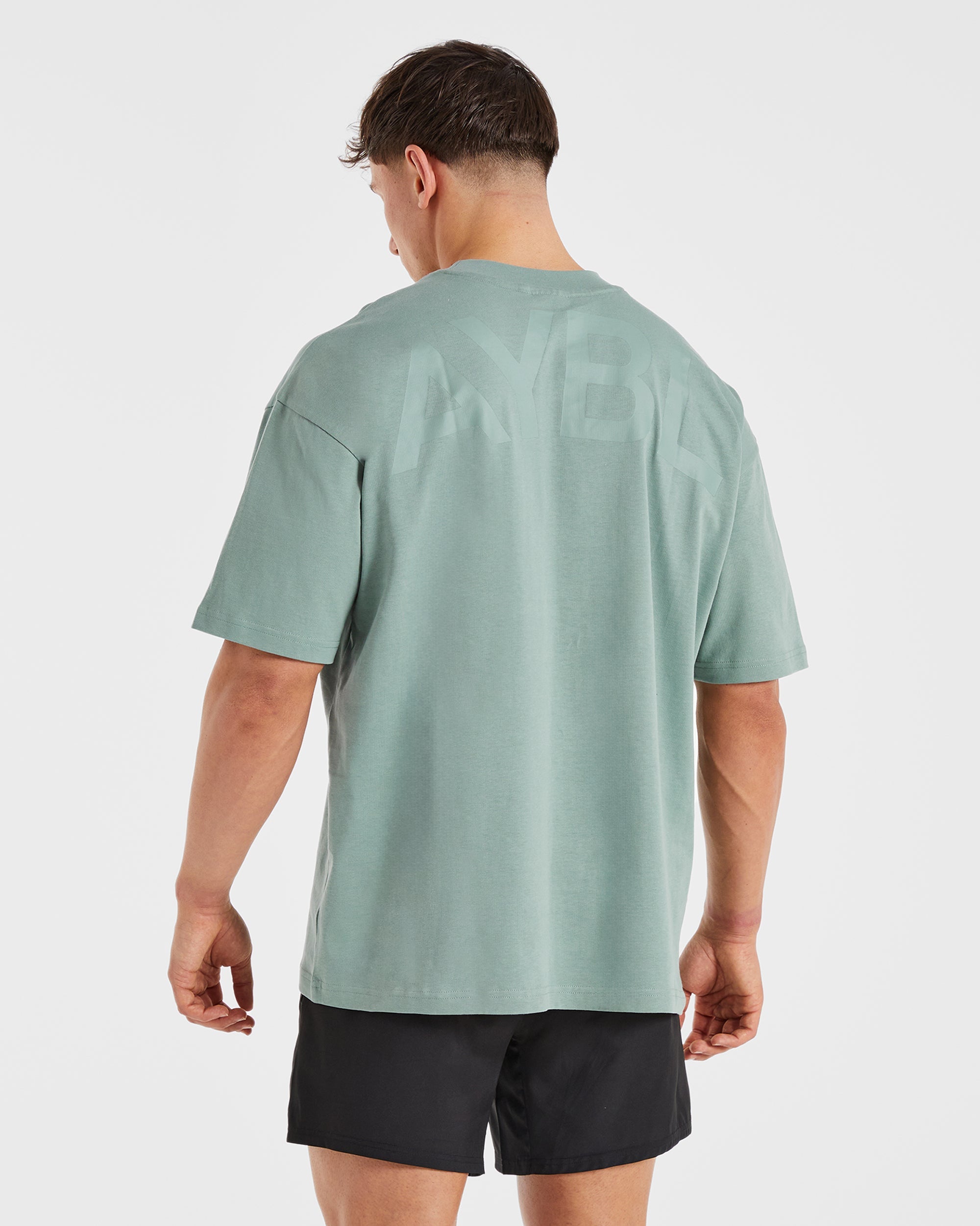T-shirt Oversized Essenziale - Verde Slate