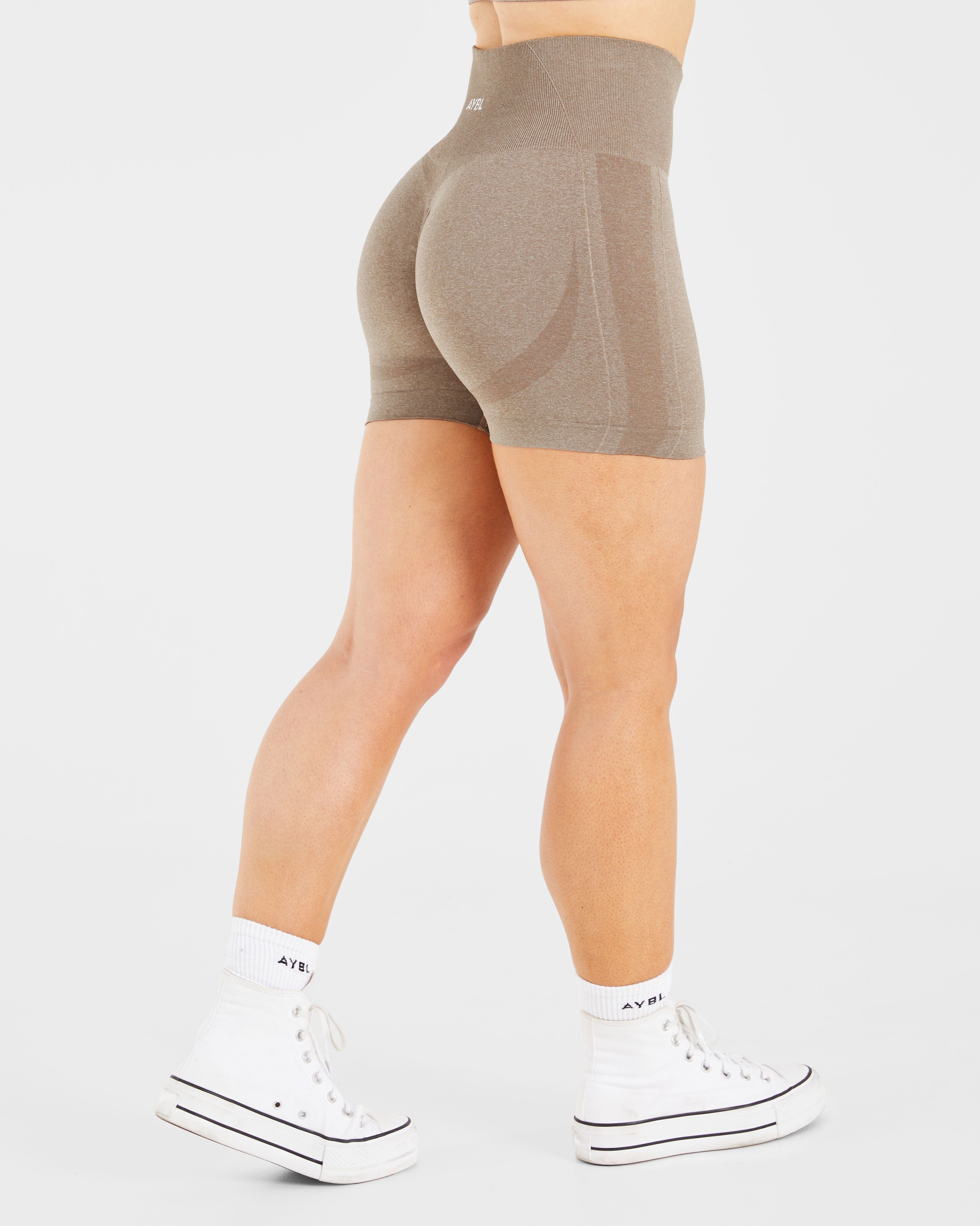 Empower Seamless Shorts – Taupe Marl Empower Seamless Shorts - Taupe Marl
