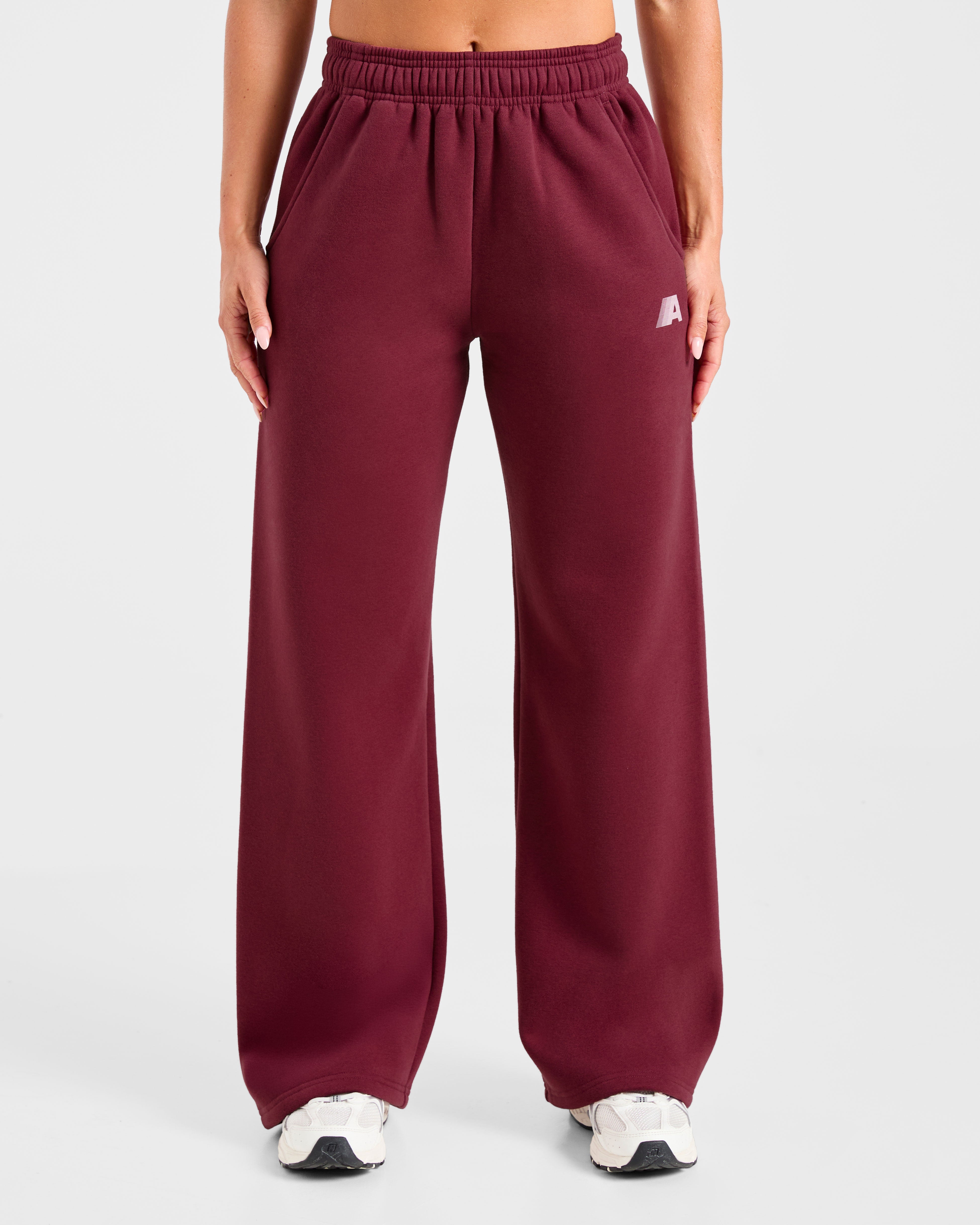 Pantaloncini Jogger a Gamba Dritta Retro Athletics - Rosso Ciliegia/Rosa