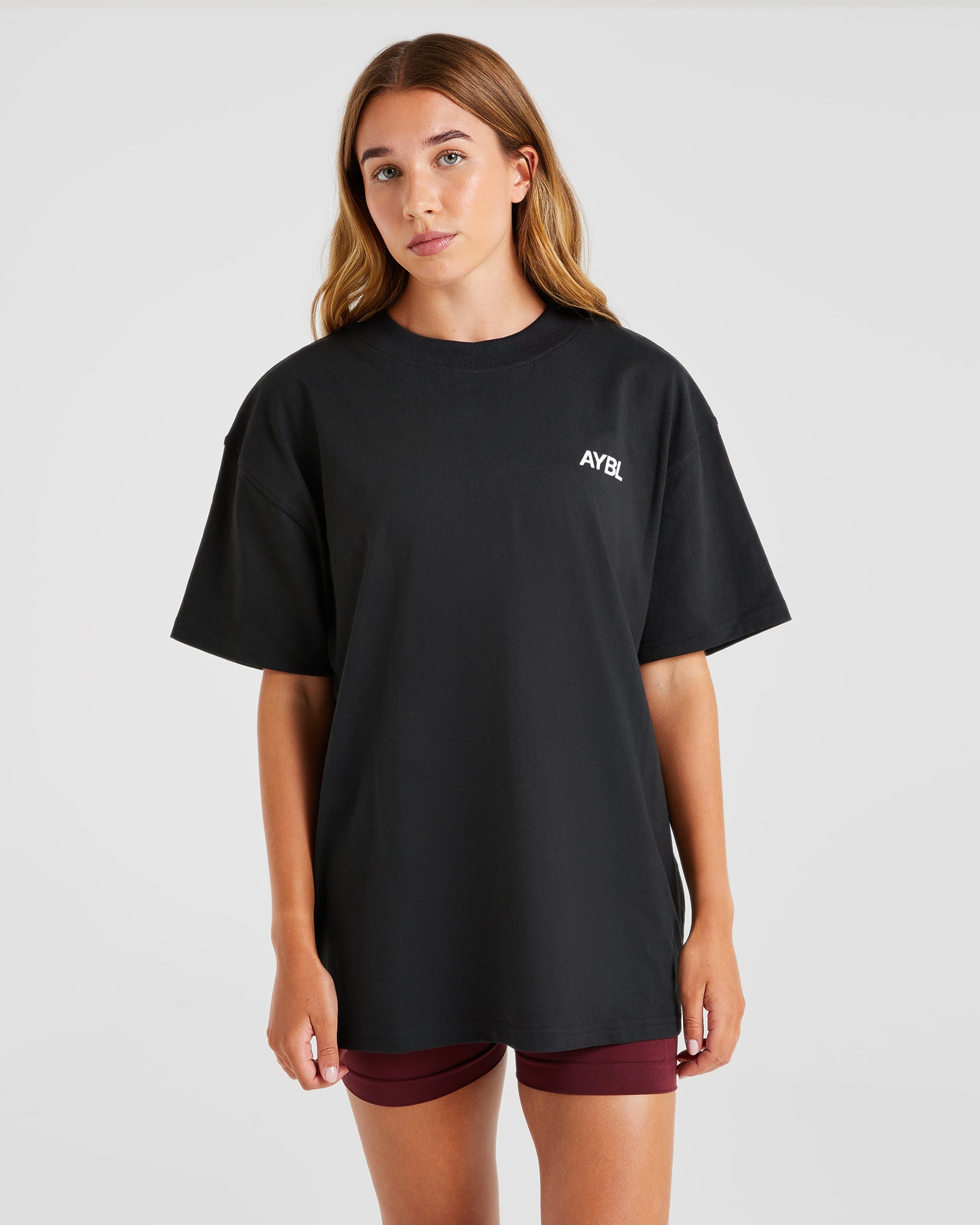 T-shirt oversize AYBL Sports Club - Nero