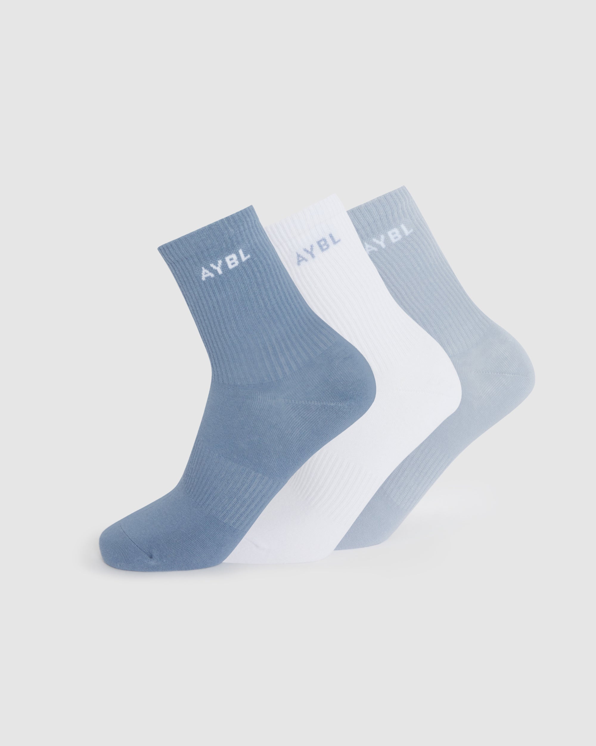 Calze Everyday Crew (3 Pezzi) - Azzurro Slate/Azzurro Chiaro/White