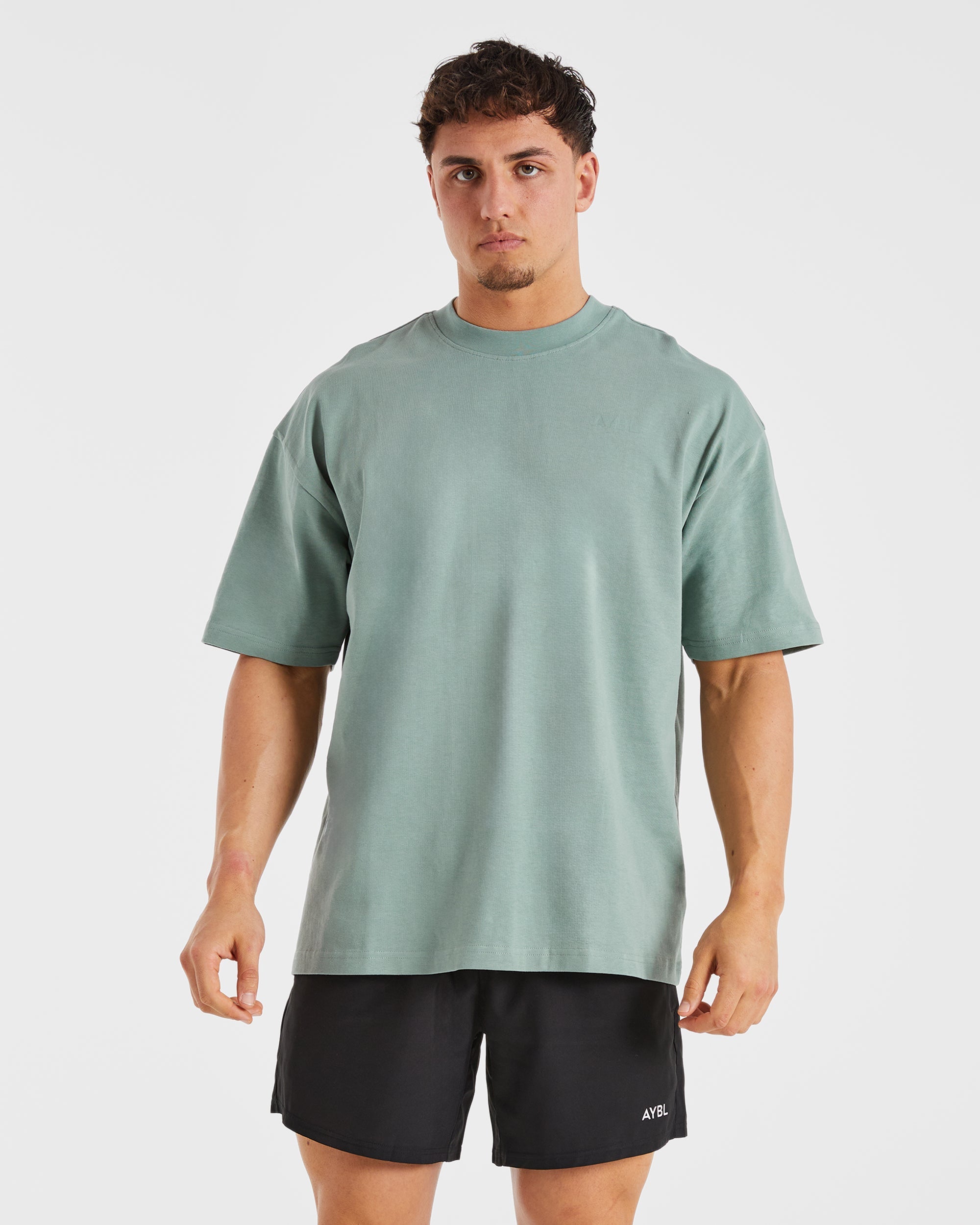T-shirt Oversized Essenziale - Verde Slate