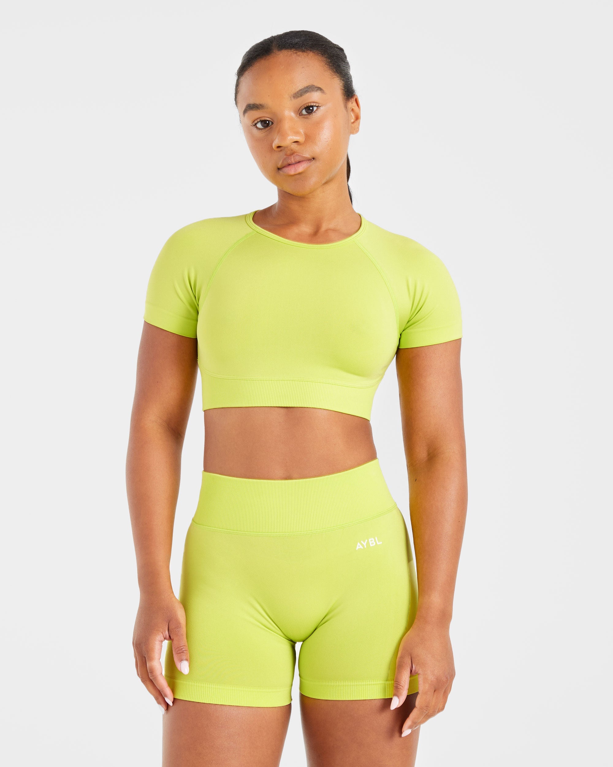 Adapt Crop Top Senza Cuciture - Verde Lime