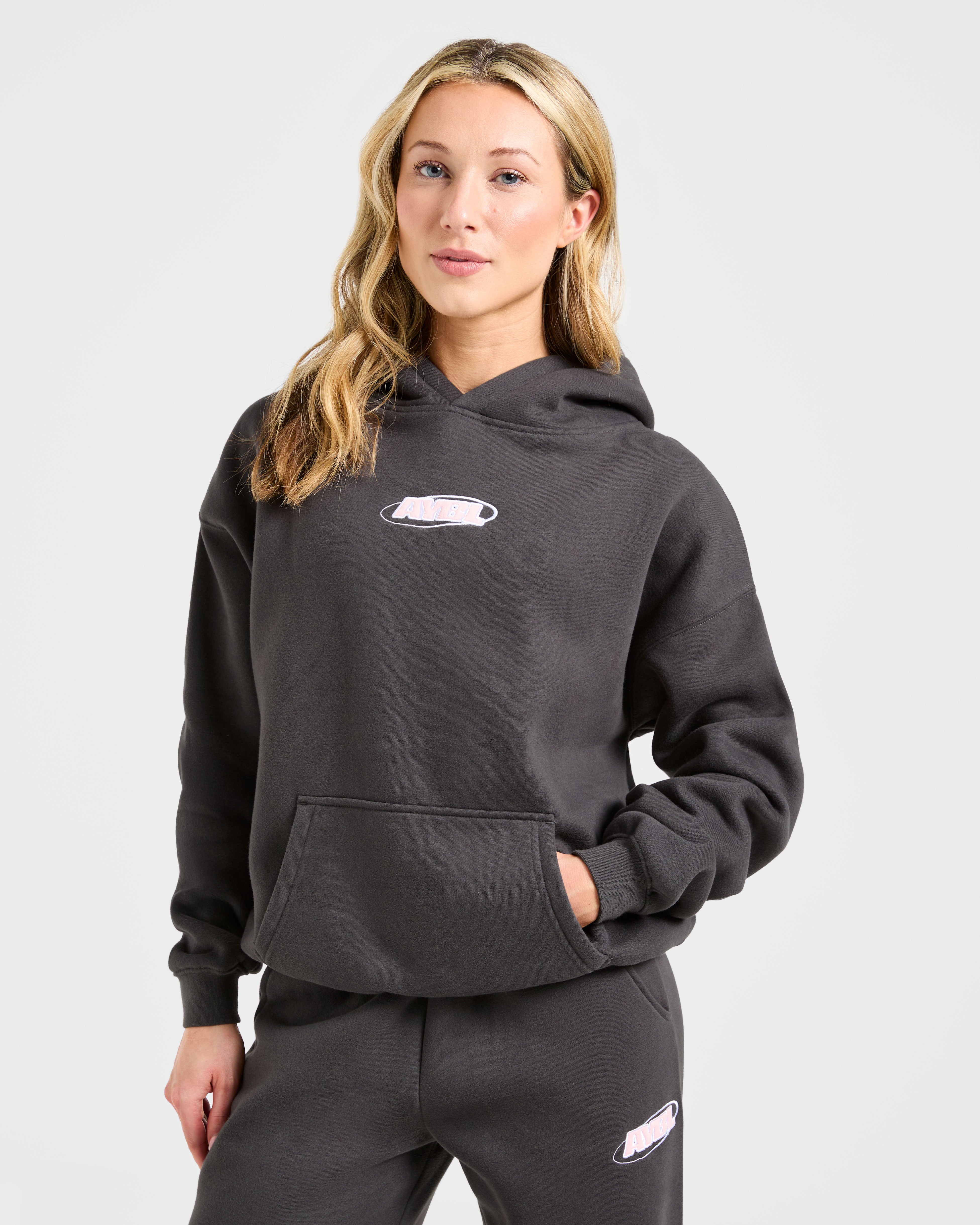 Sports Essentials Felpa Oversized - Grigio/ Rosa