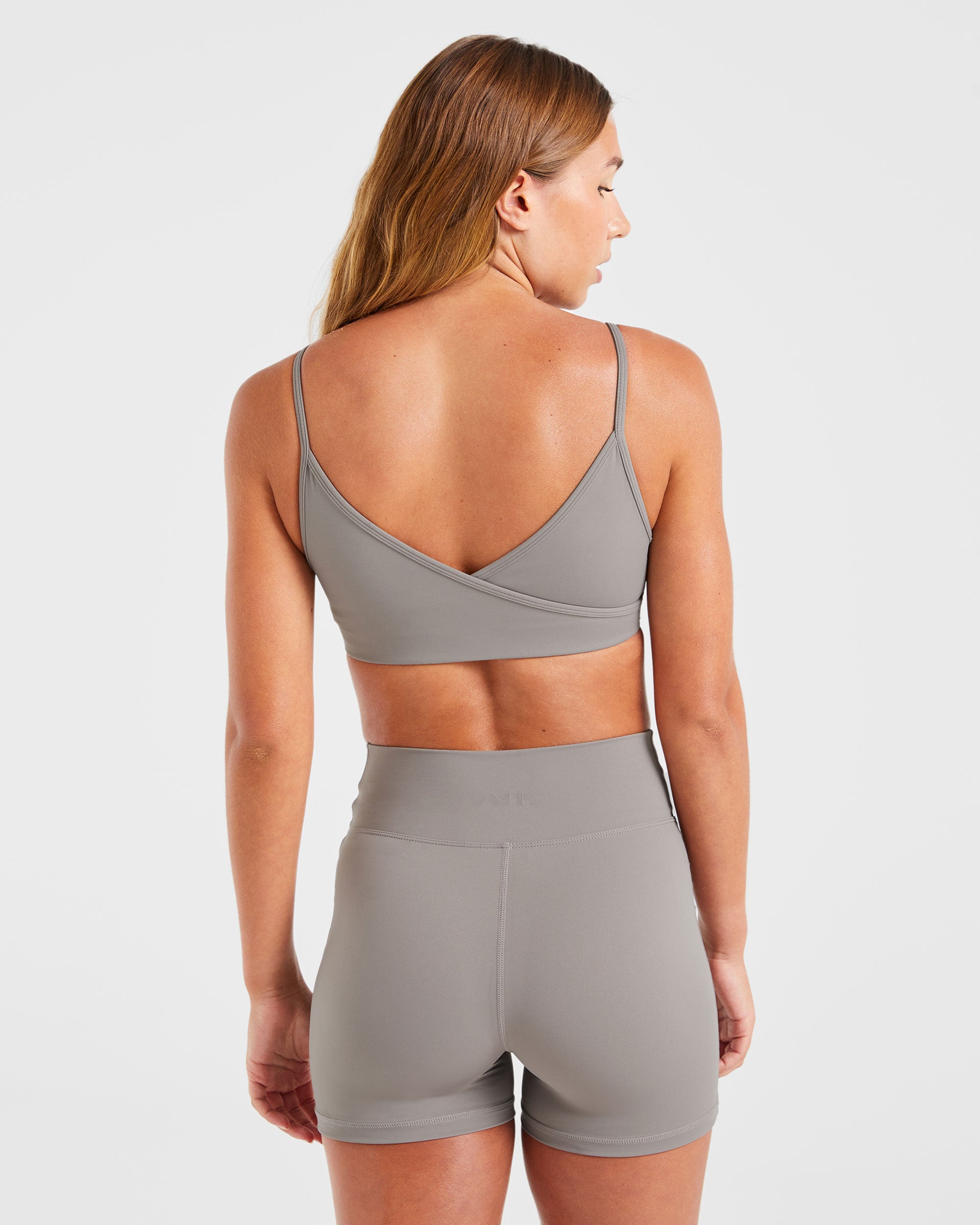 Sculpt Wrap Sports Bra - Grigio Fumo