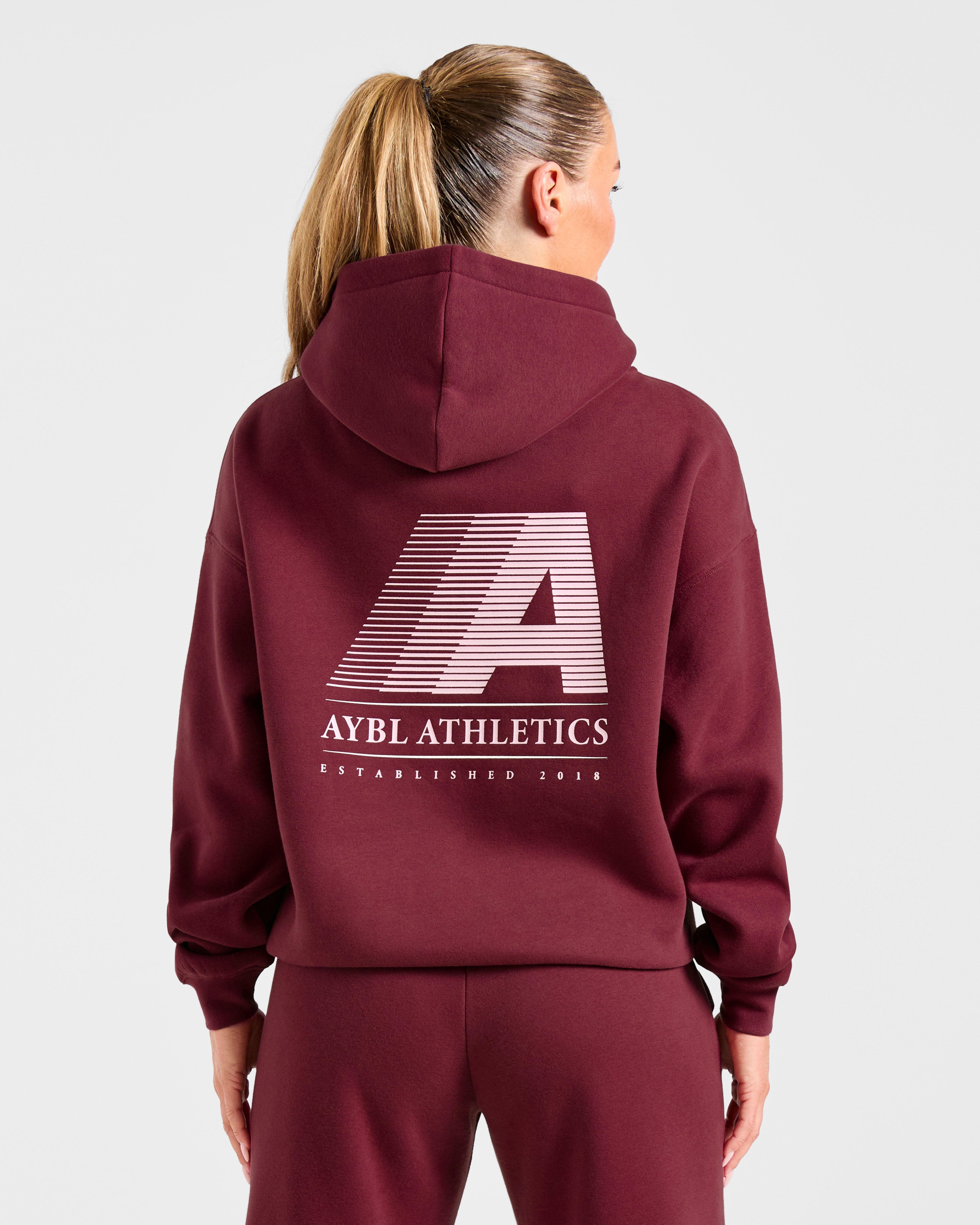 Felpa Oversized Retro Athletics - Raspberry Scuro/Rosa