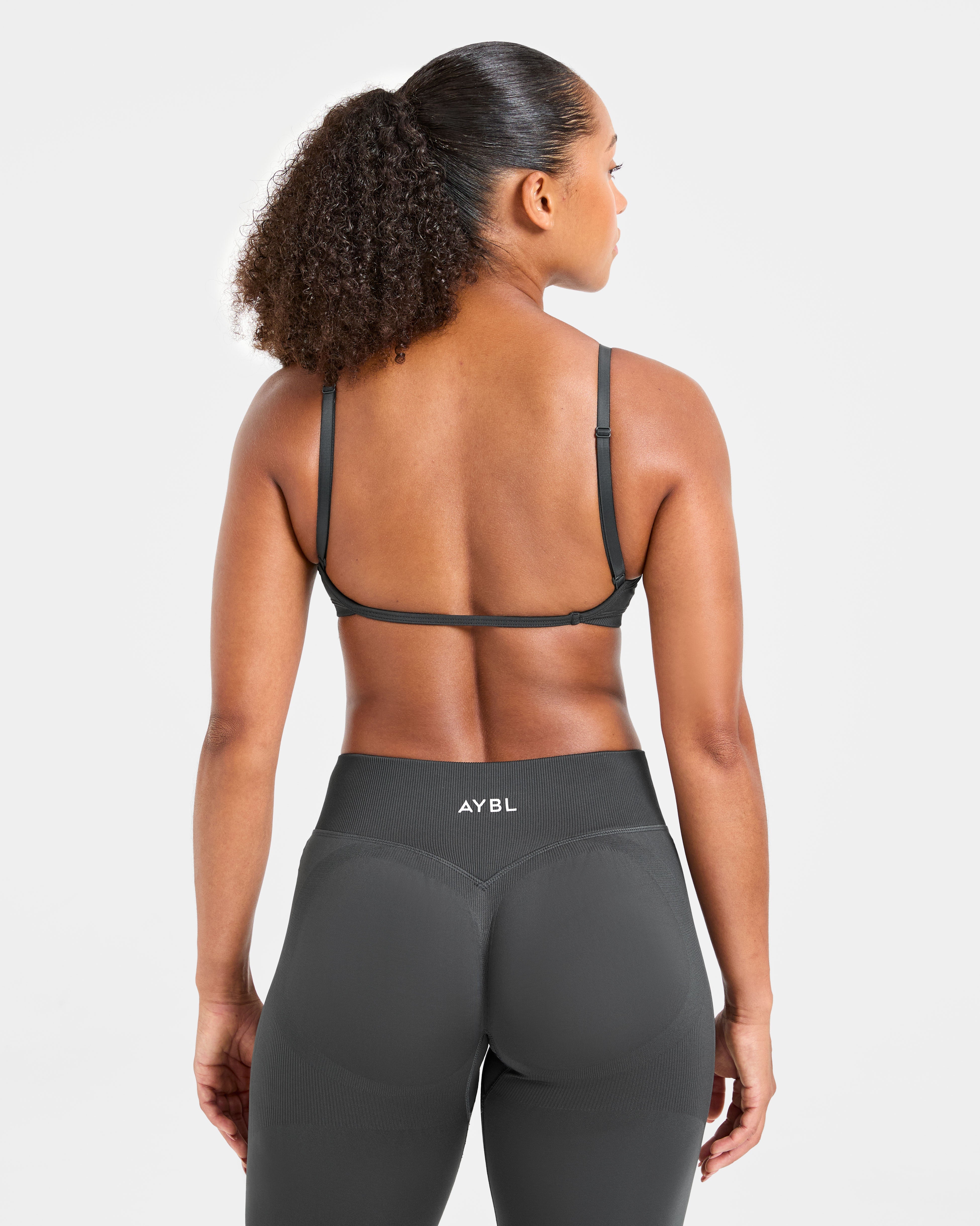 Adapt Sports Bra senza cuciture con cinturino - Grigio scuro