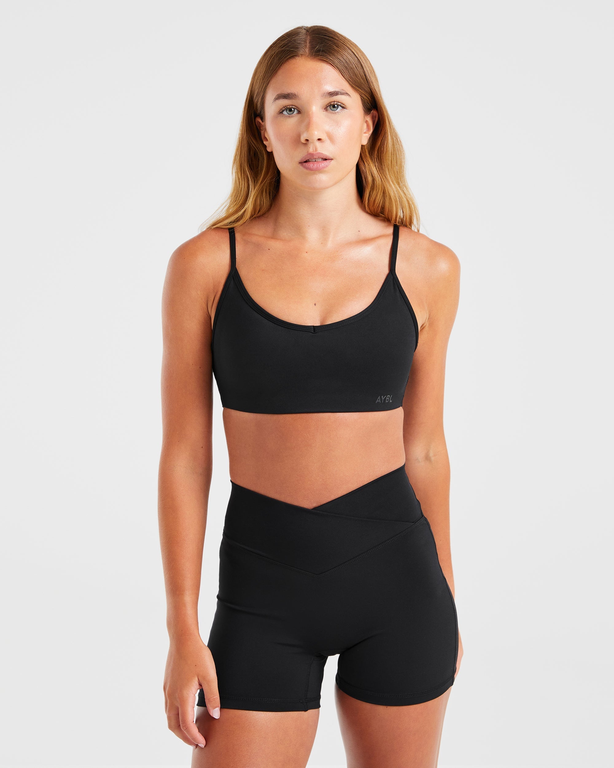 Sports Bra Modellato Wrap - Nero