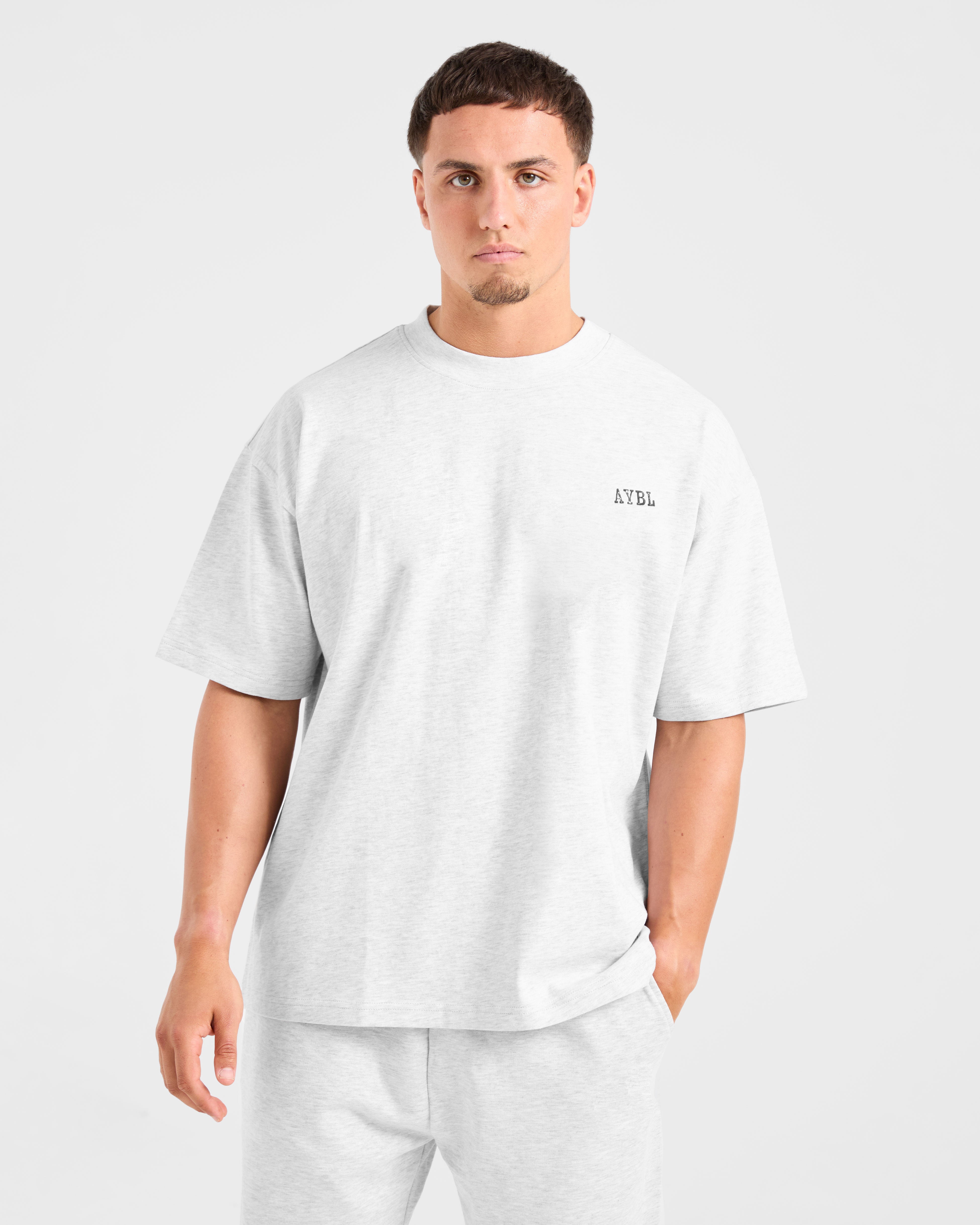 T-shirt Oversized Lifting Essentials - Grigio Mélange