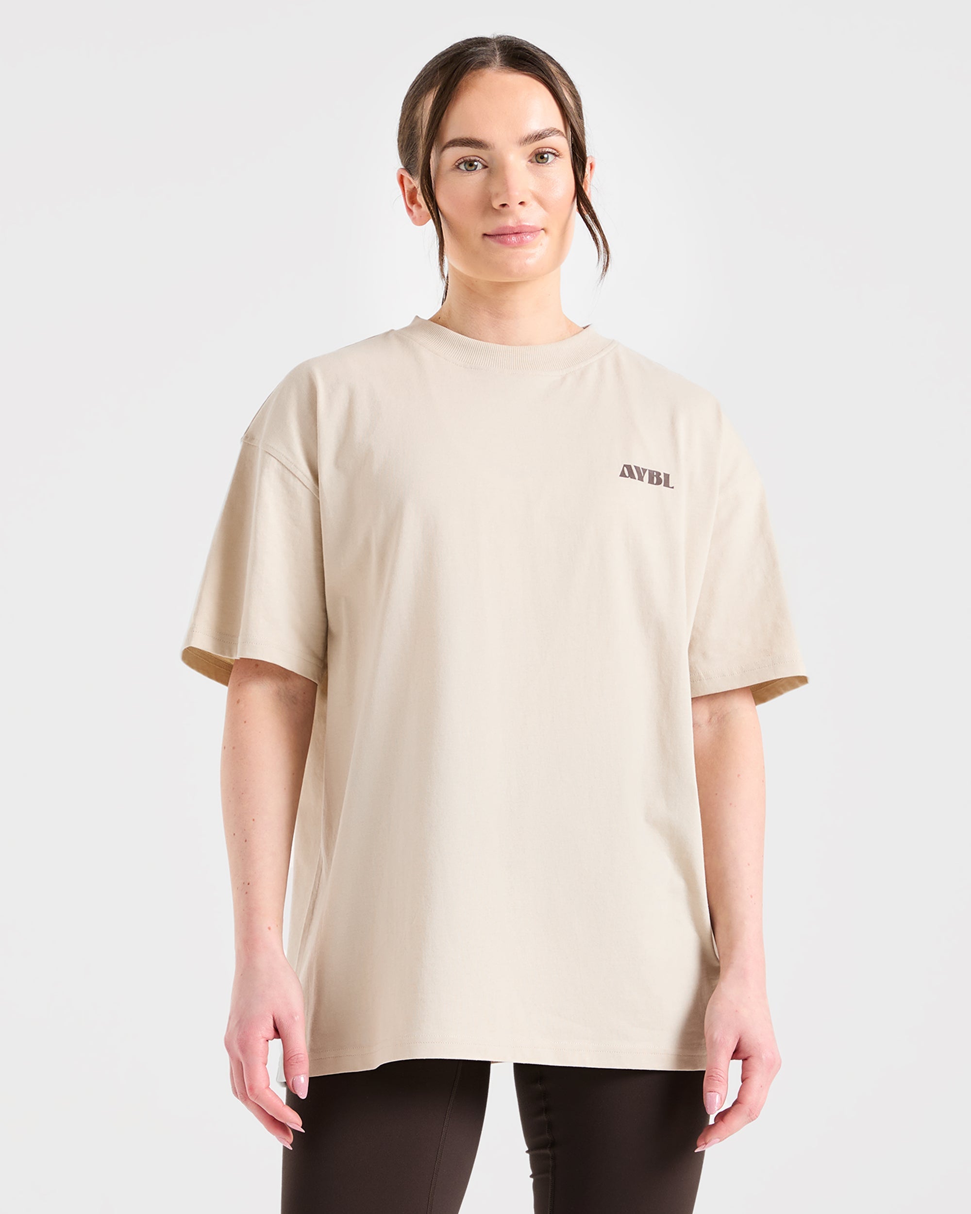 AYBL Sports Studio T-Shirt Oversized - Beige