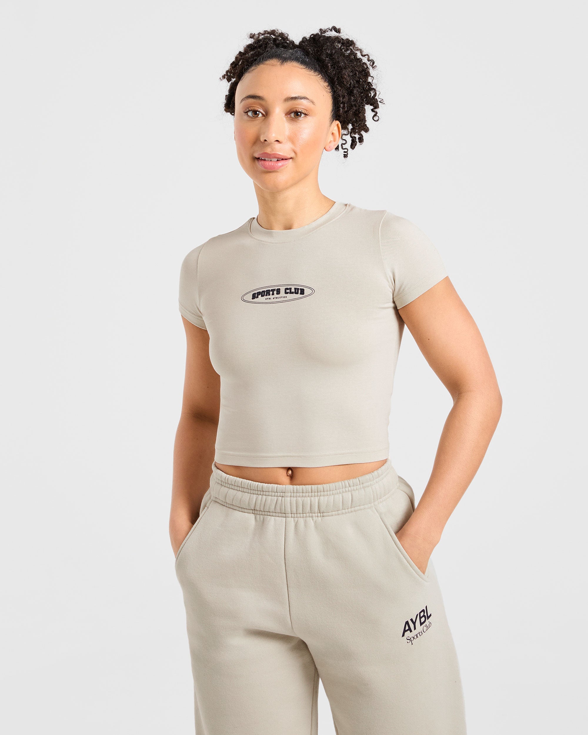 T-shirt Baby Club Sport - Beige/Blu Navy