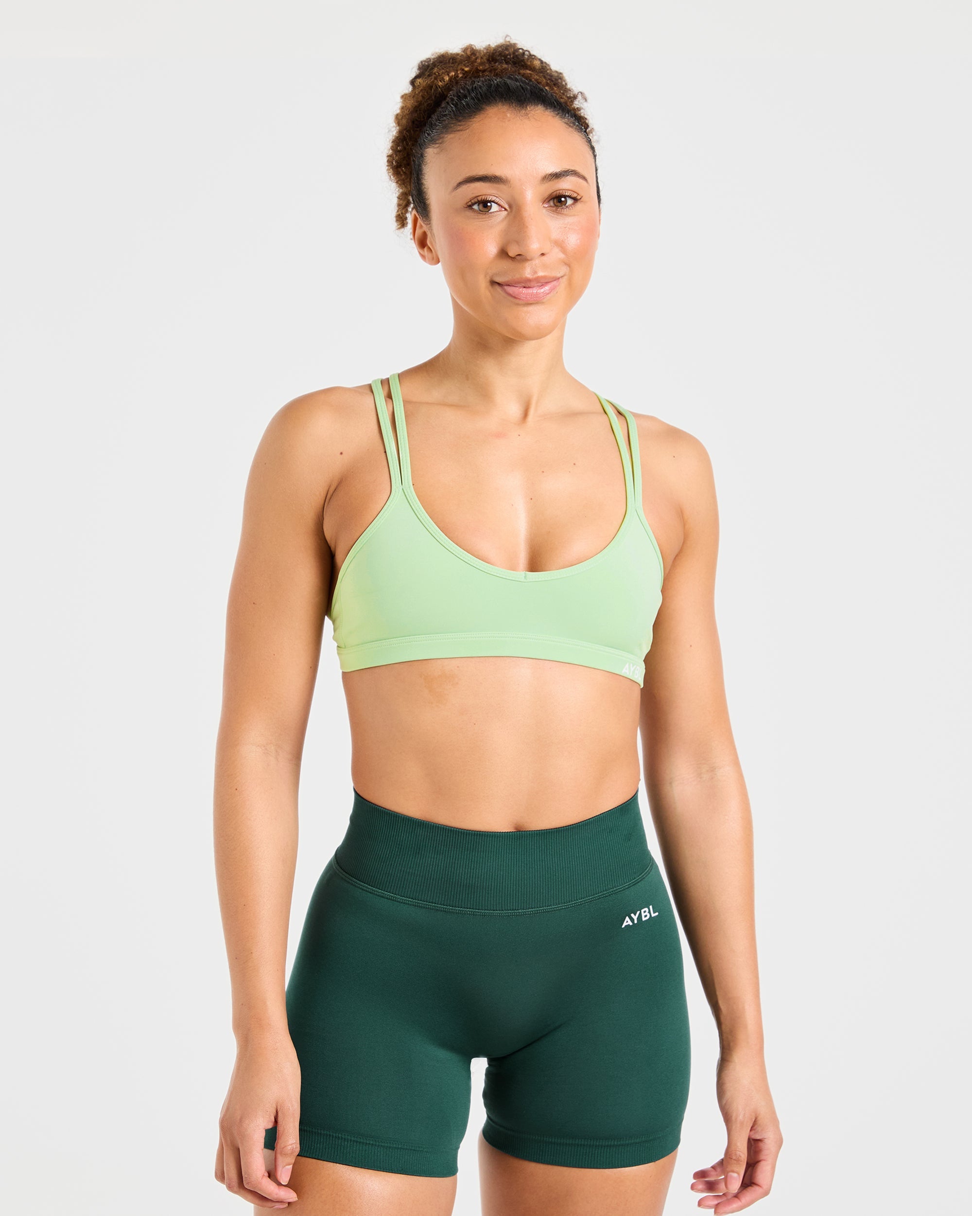 Sports Bra Essenziale a Spalline - Verde Chiaro