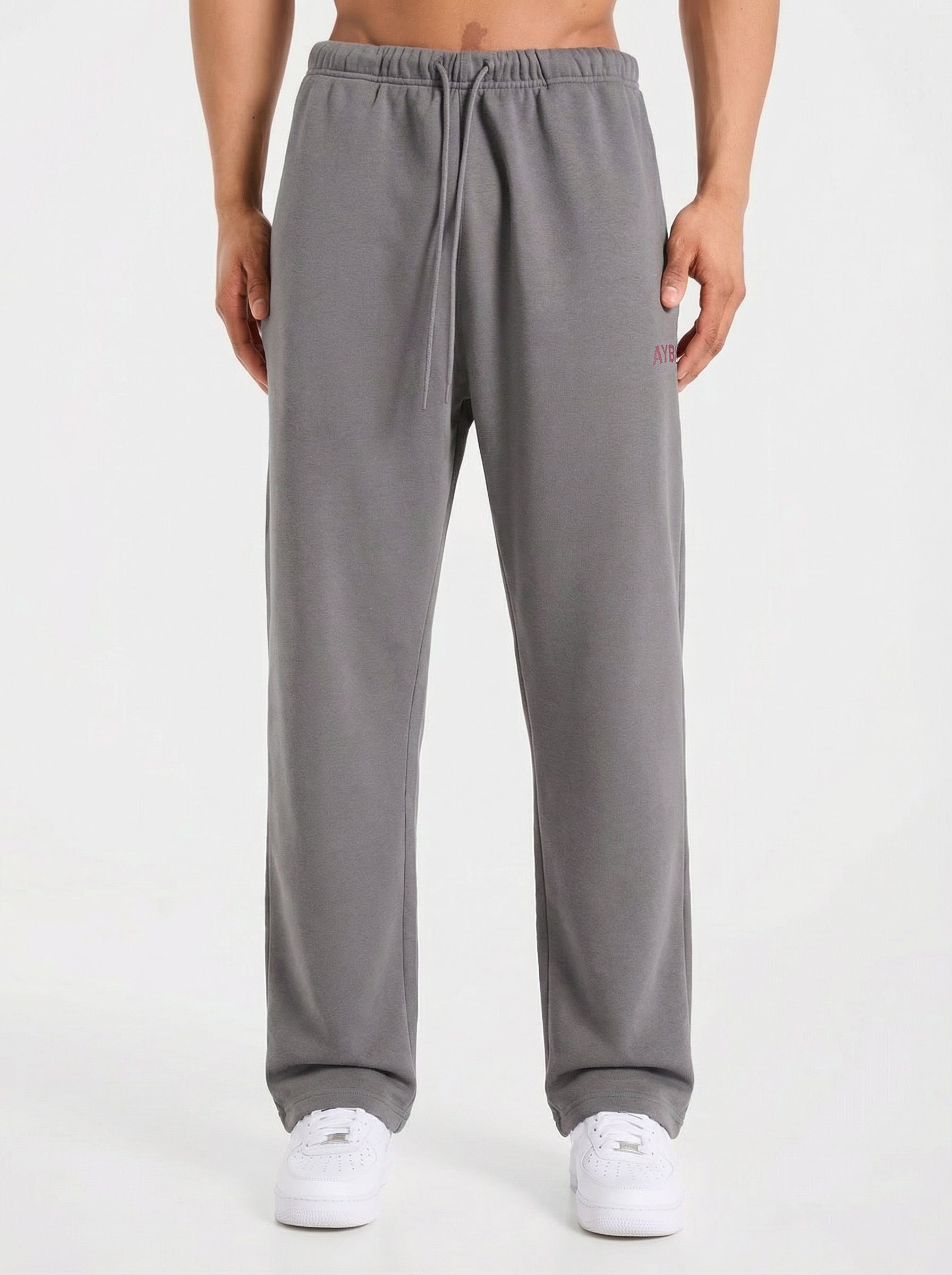 Pantaloncini Jogger Oversized a Gamba Dritta Divisione Forza - Grigio/Red