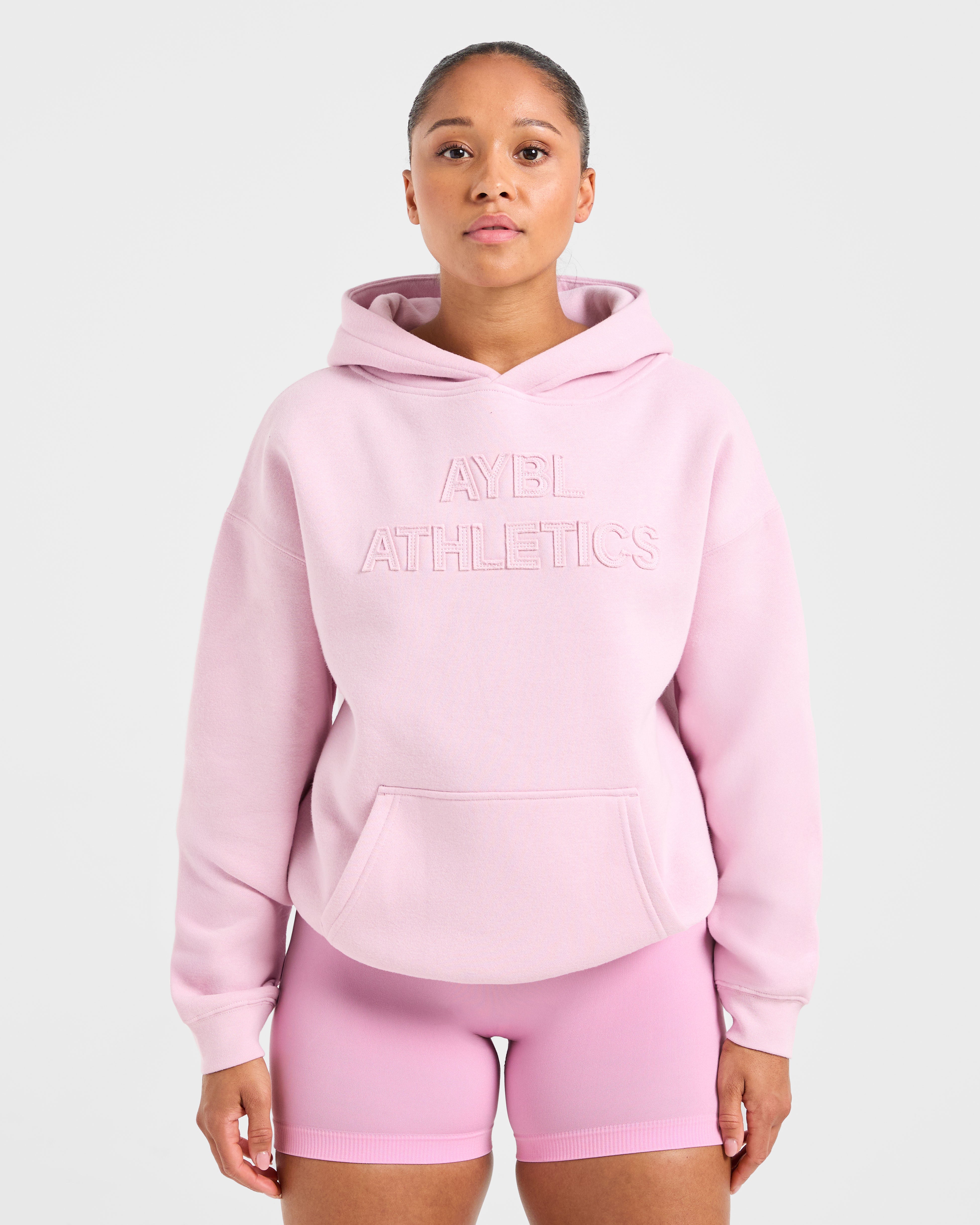 Felpe Oversized con Applique Athletics - Rosa Zucchero