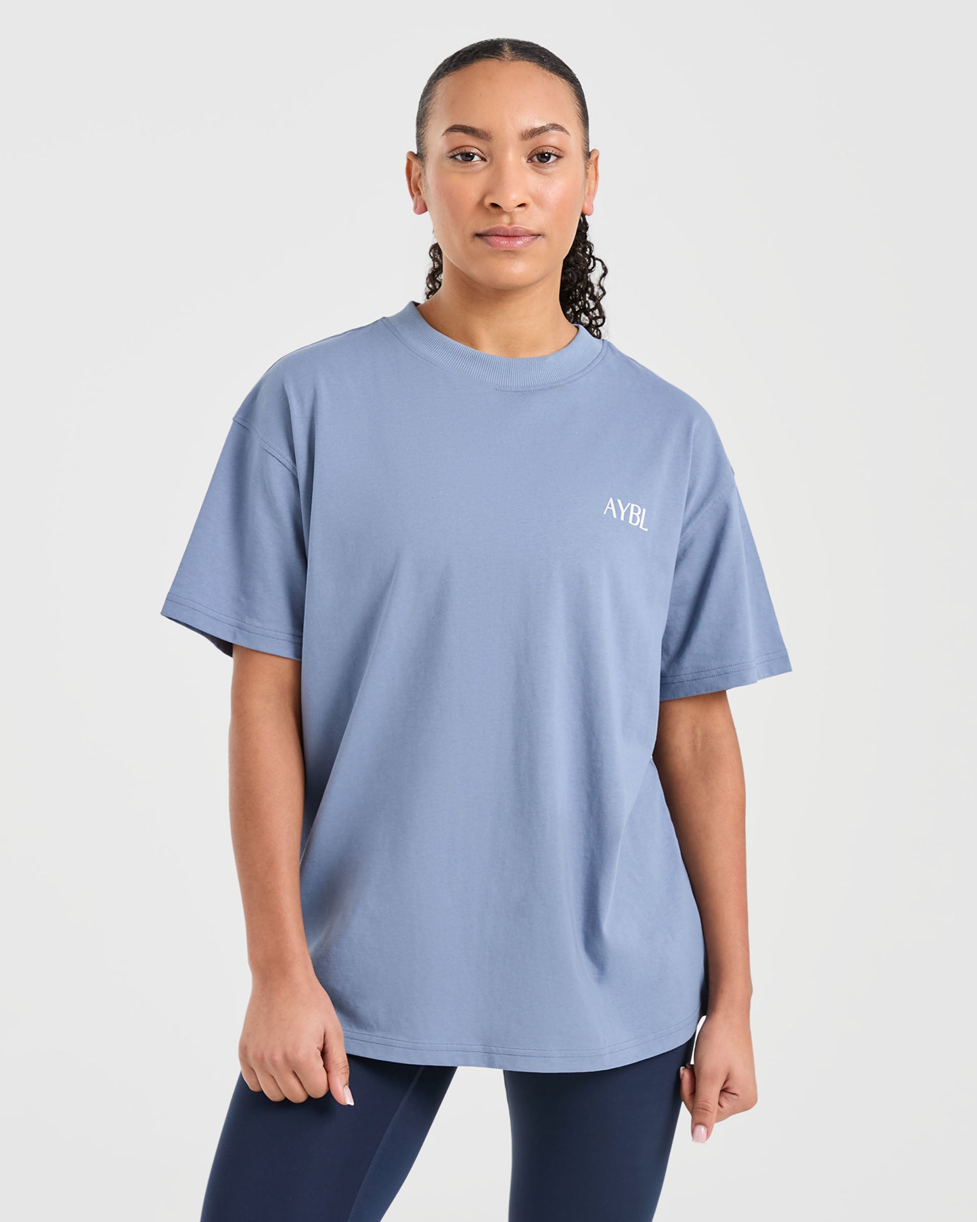 T-shirt Oversized Strength Club - Blu