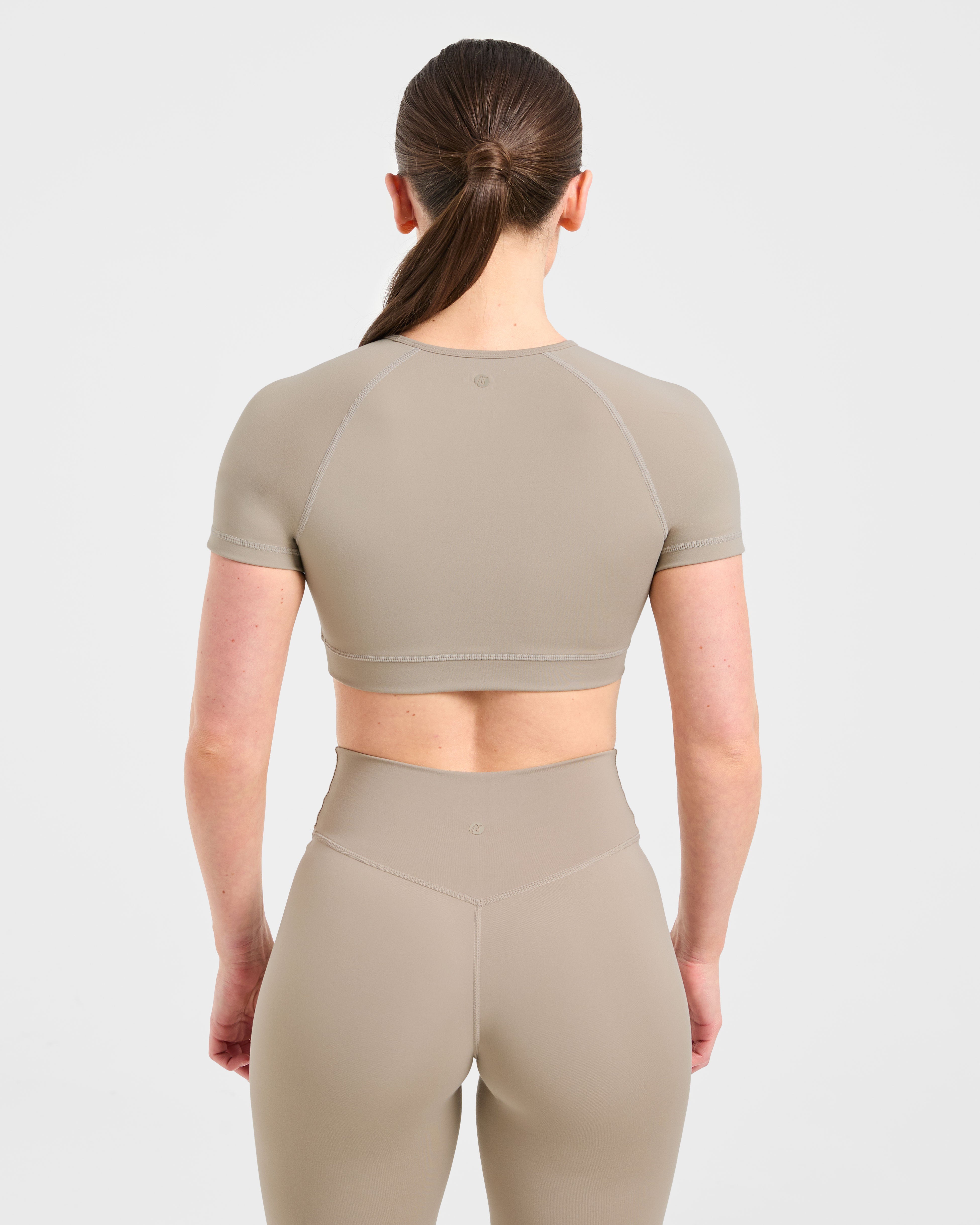 Crop Top Fondamentale - Taupe Mute