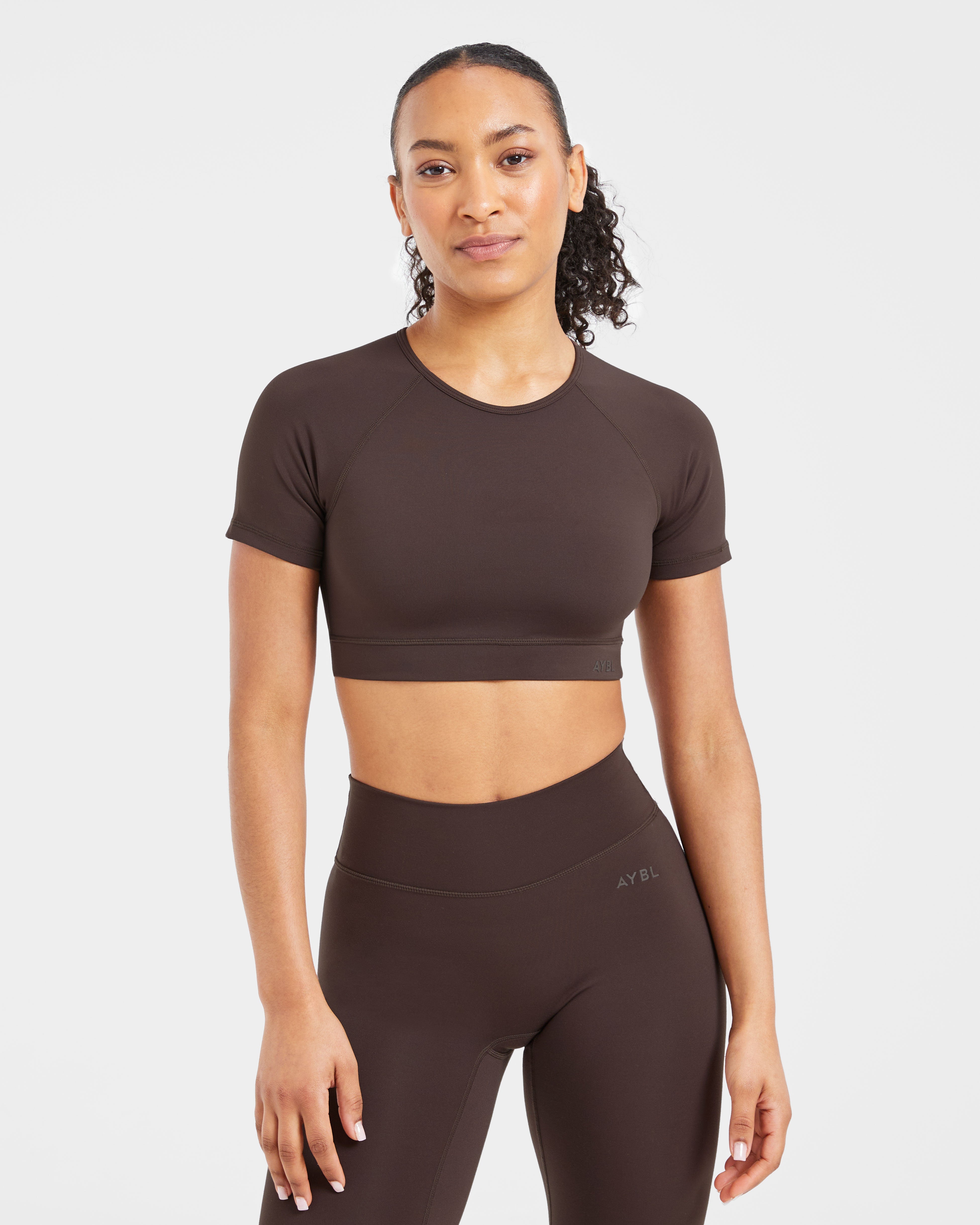 Crop Top Fondamentale – Marrone Caffè Crop Top Fondamentale - Marrone Caffè