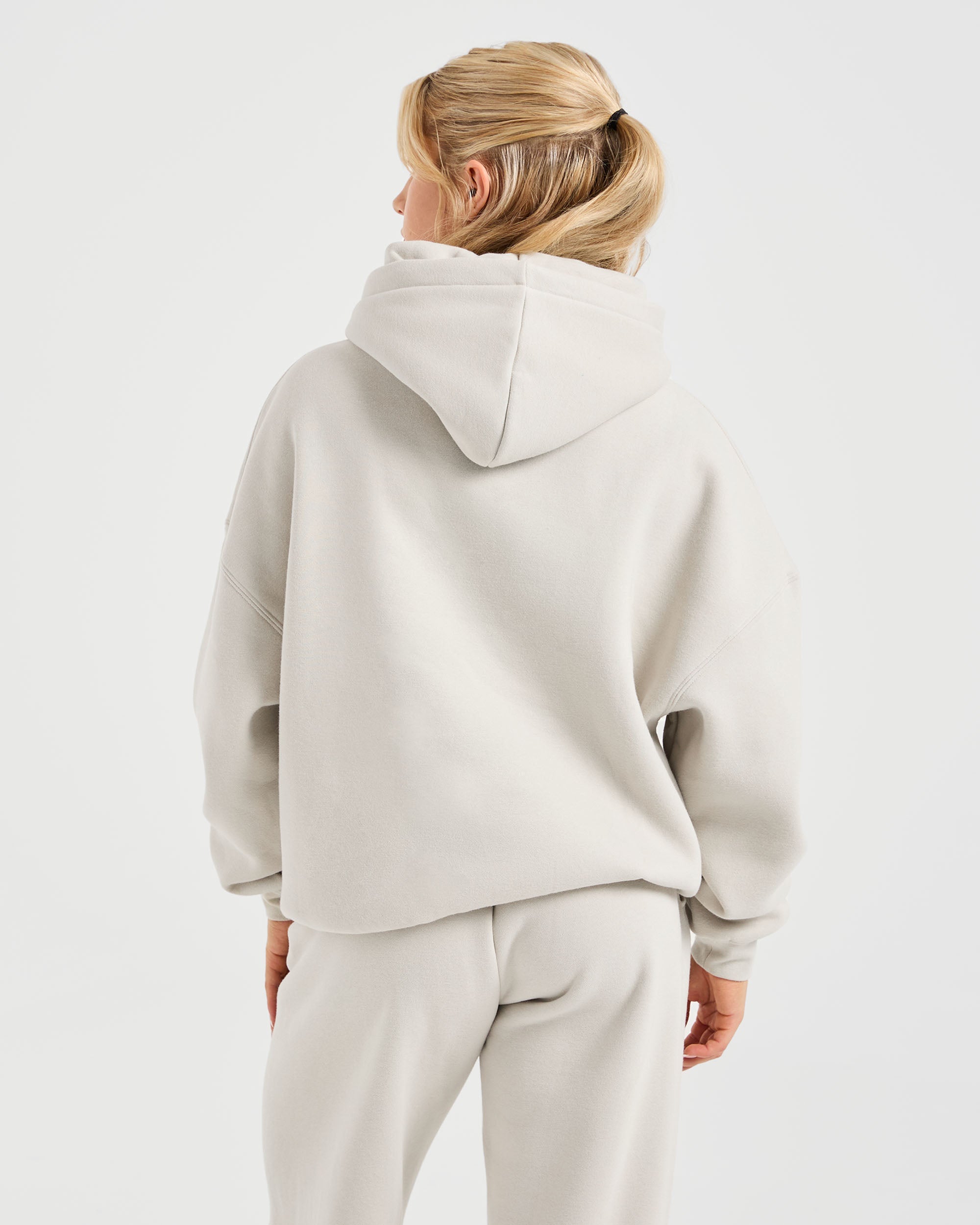 Felpe Oversized Classica in Felpa - Sabbia
