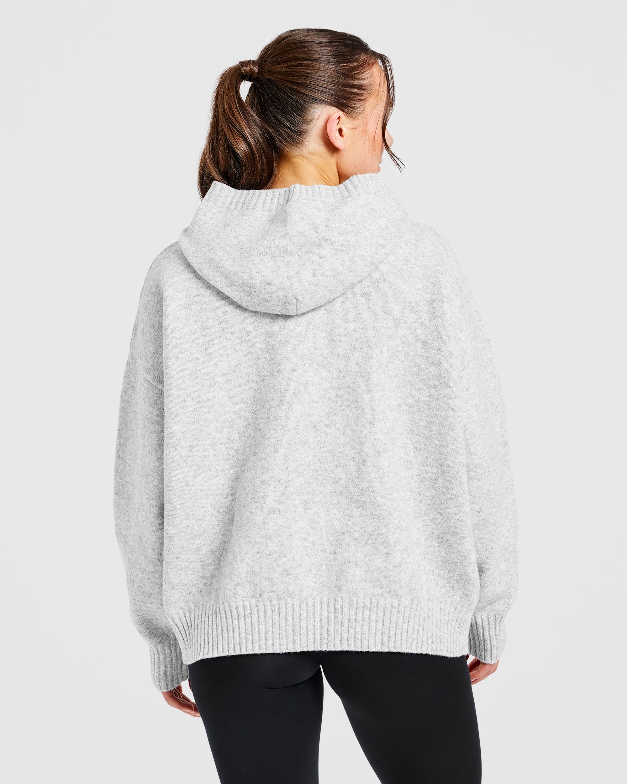 Felpa Oversized a Maglia Varsity - Grigio Marl