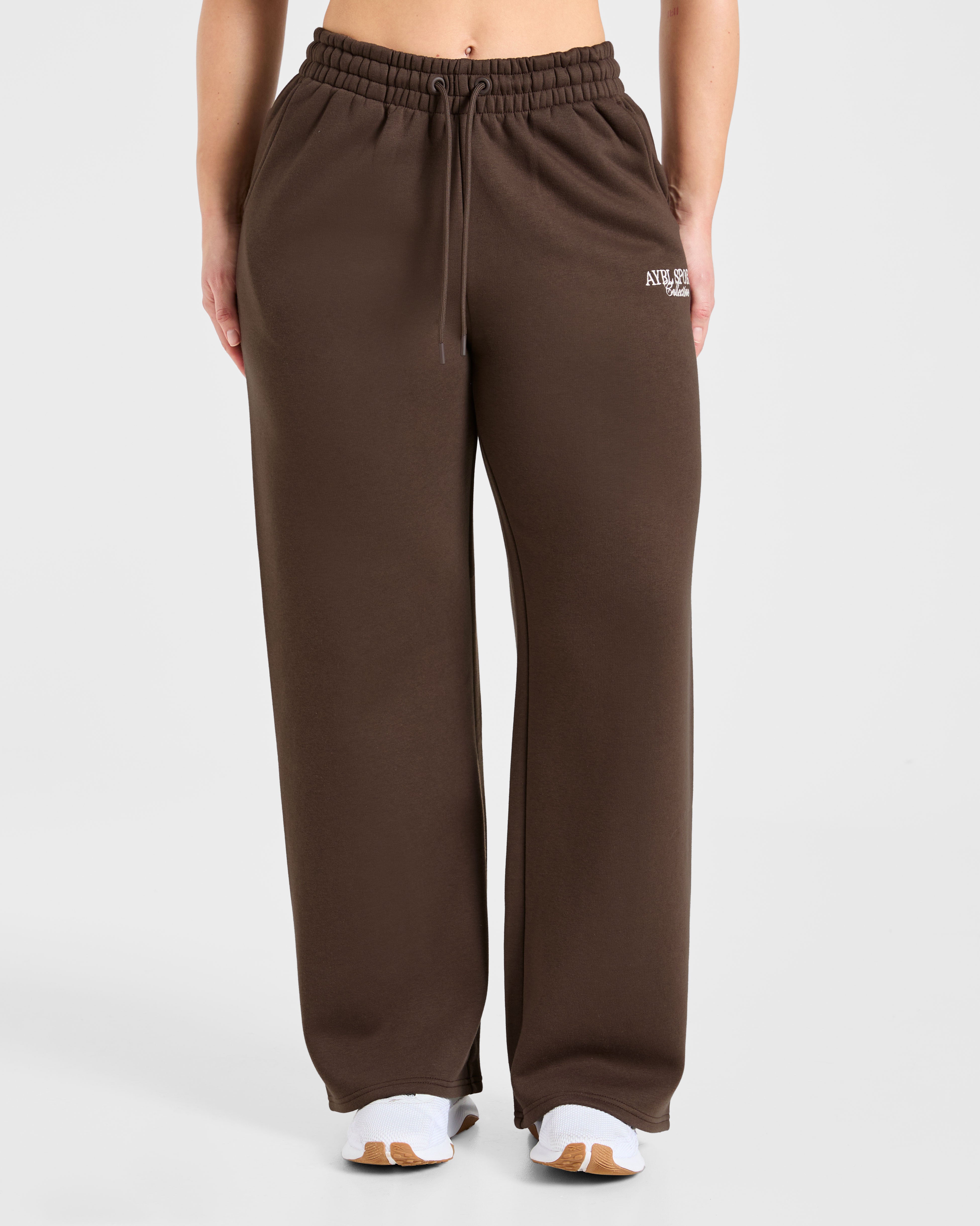 Ginnastica Collettivo Jogger a Gambe Dritte Oversized - Marrone
