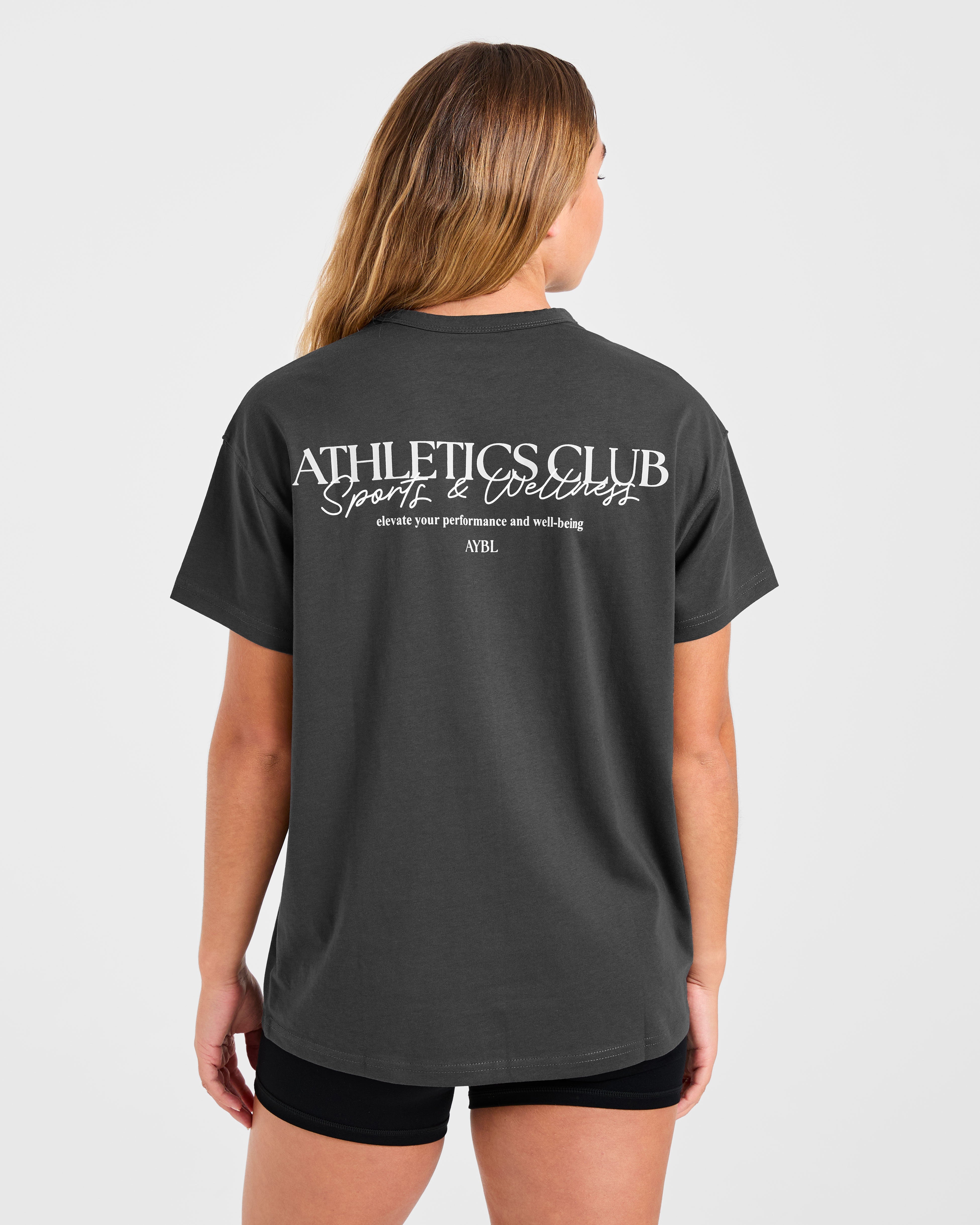 T-shirt oversize Athletics Club - Grigio