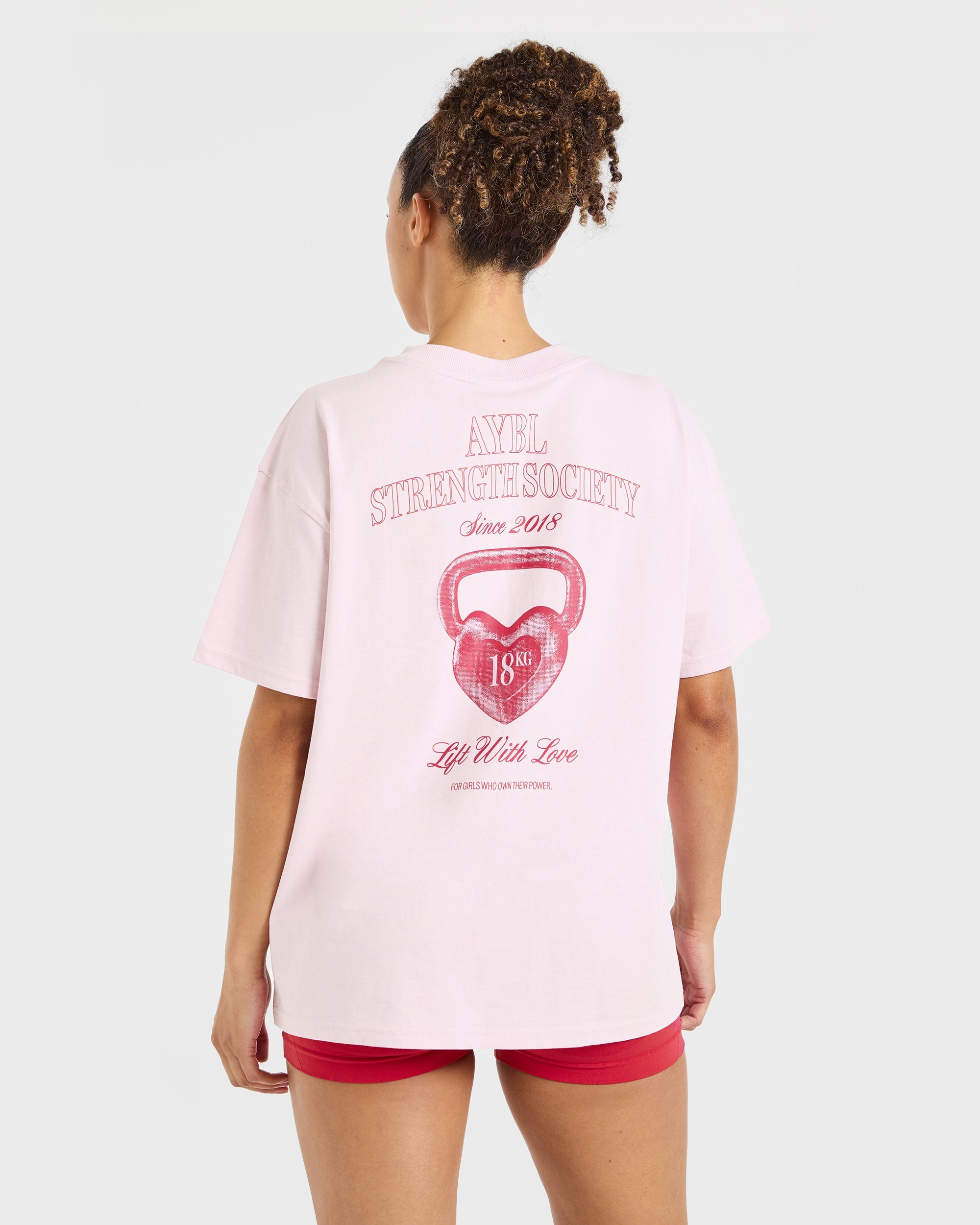 T-shirt oversize Lift Love AYBL - Rosa Ghiaccio